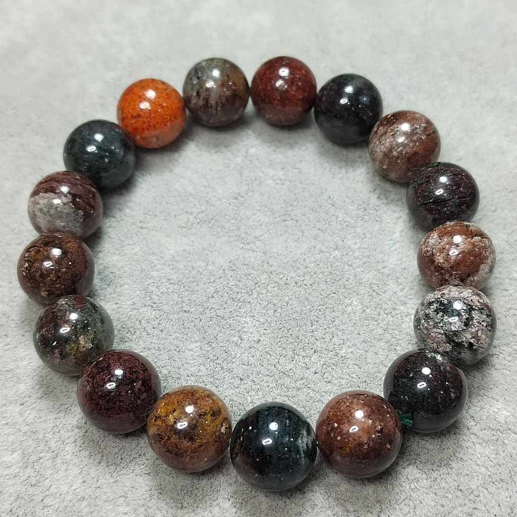 Natural Genuine Four Seasons Garden Phantom Quartz 12.5mm 17pcs Beads Bracelet SL101 - SL Precious
