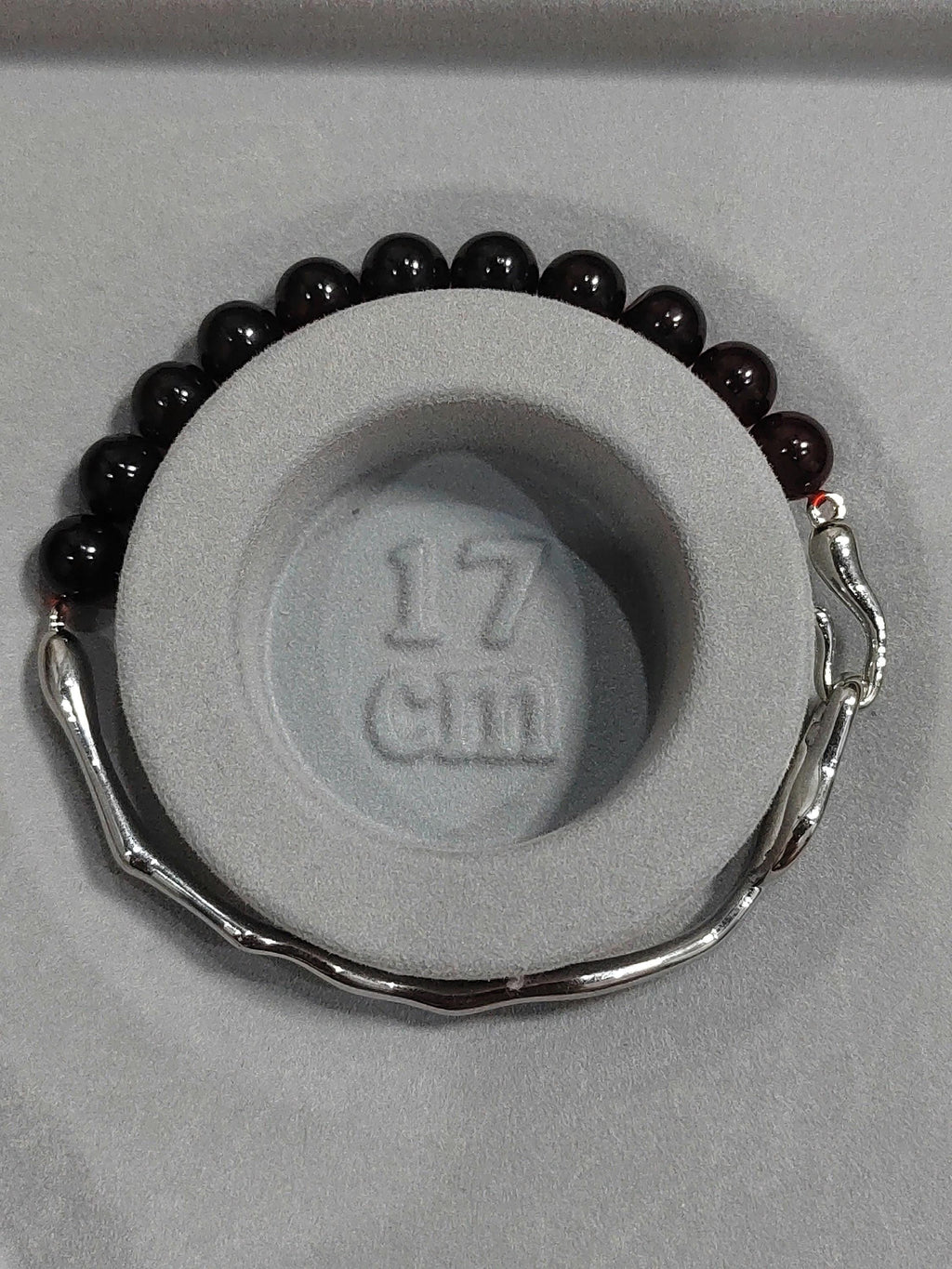 Burmese Natural Blood Amber Bead Bangle/Bracelet | Unique Design | 18k White Gold Plated SL126