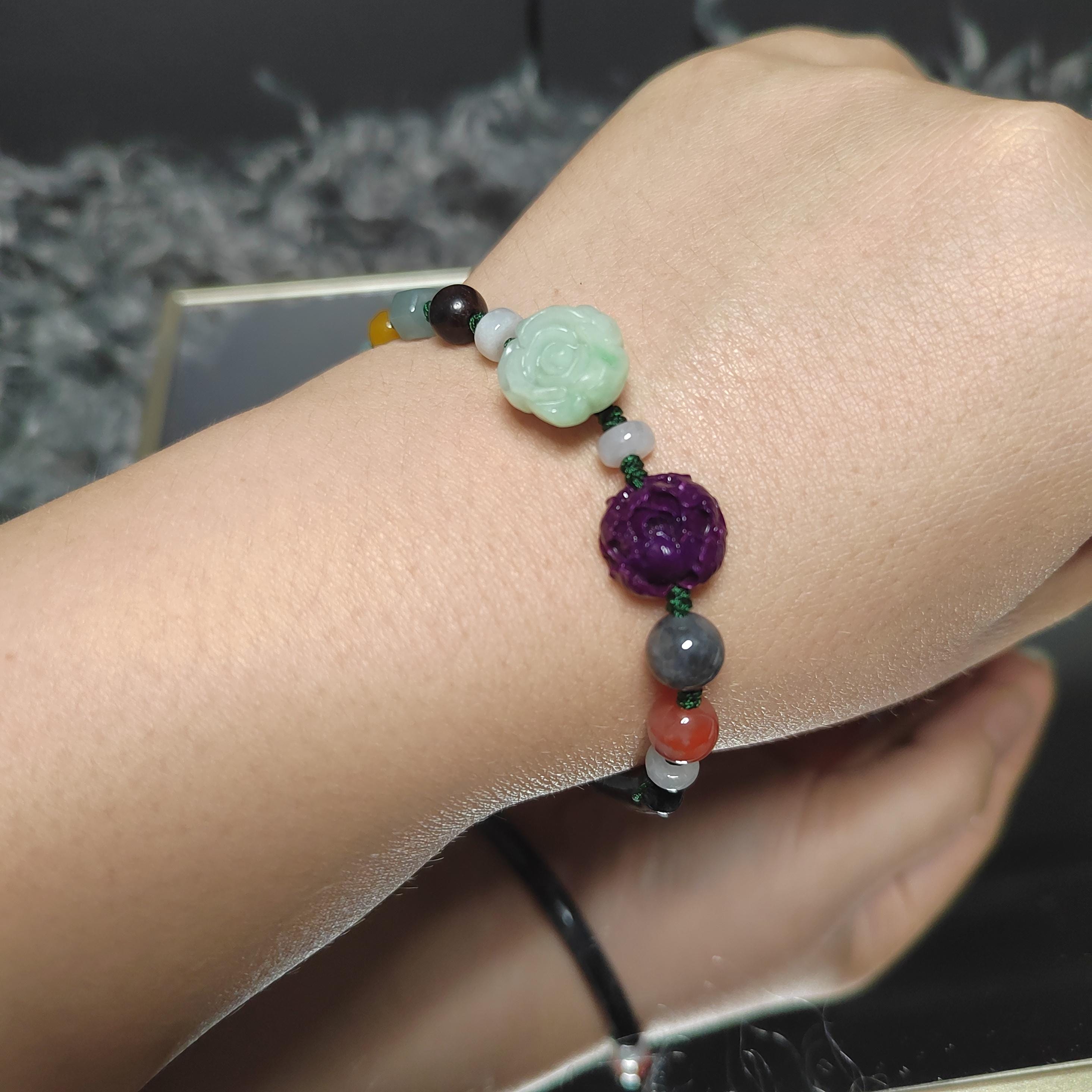 Certified A-Grade Natural Untreated Burmese Wuji Black Grey Half Bangle Bracelet | Nanhong Agate & Wax Amber Handmade Design SL289