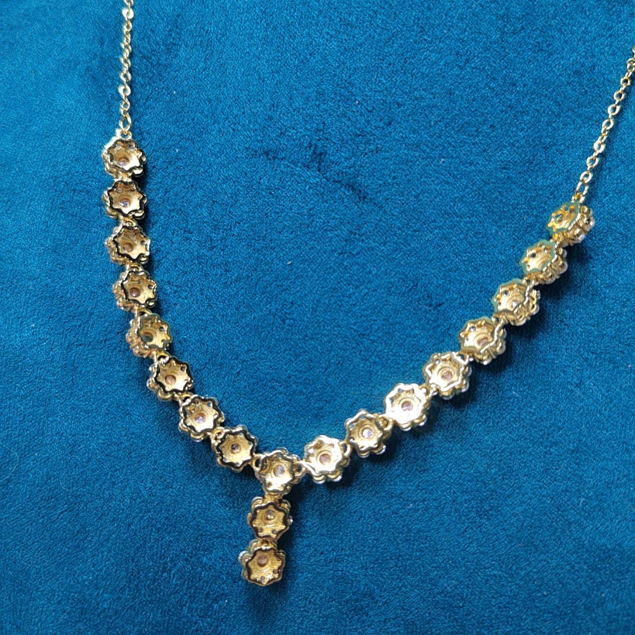 Elegant 19pcs Icy Apple Green Burmese Jadeite Necklace, 18K Gold Plated S925 Silver with Zirconia, Perfect Gemstone Gift SL014 - SL Precious