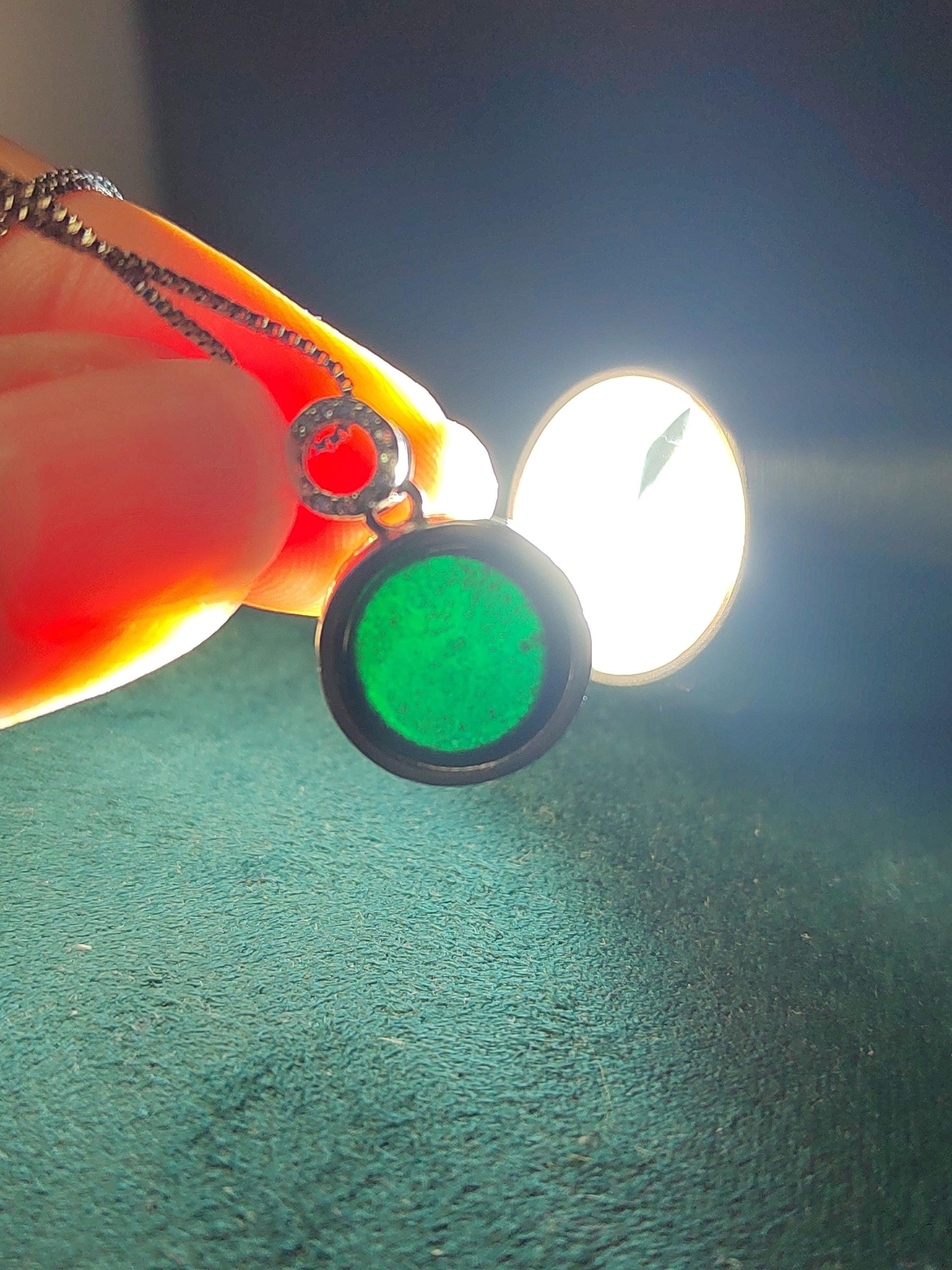 Certified A-Grade Natural Gemstone Untreated Burmese Black Ink Round Minimalist Jadeite Pendant Chain S925 For Her Him SL265X24