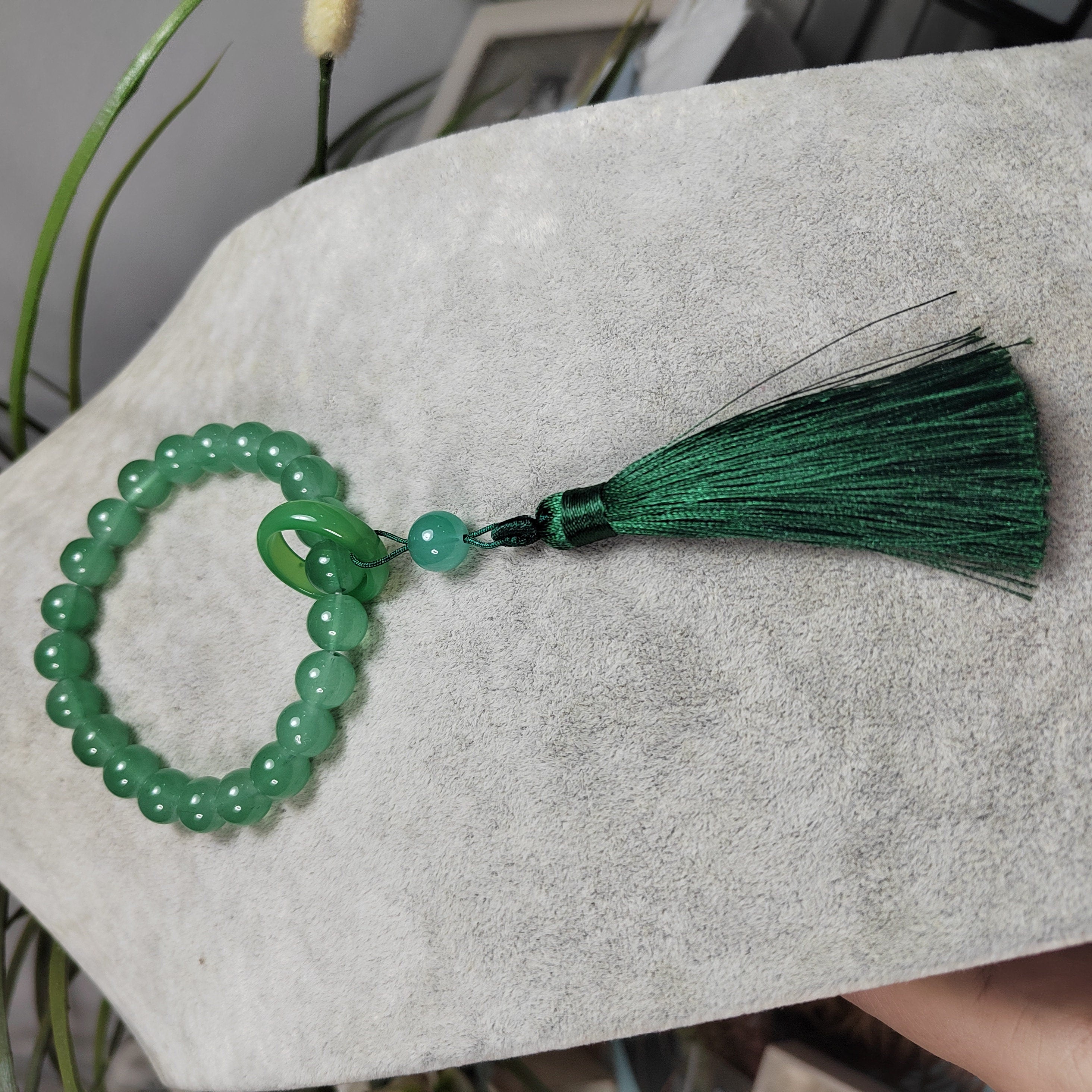 Natural Chalcedony Green Prayer, Calming Beads Bracelet SL106 - SL Precious