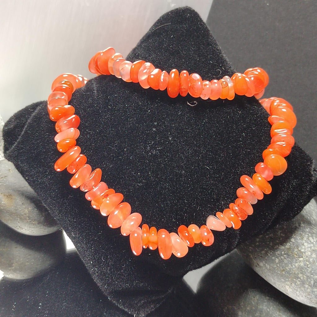 Certified A-Grade Natural Southern Baoshan Yunna Uneven Cut Floating Flower Orange, Pink Red Nanhong Bead Necklace SL284