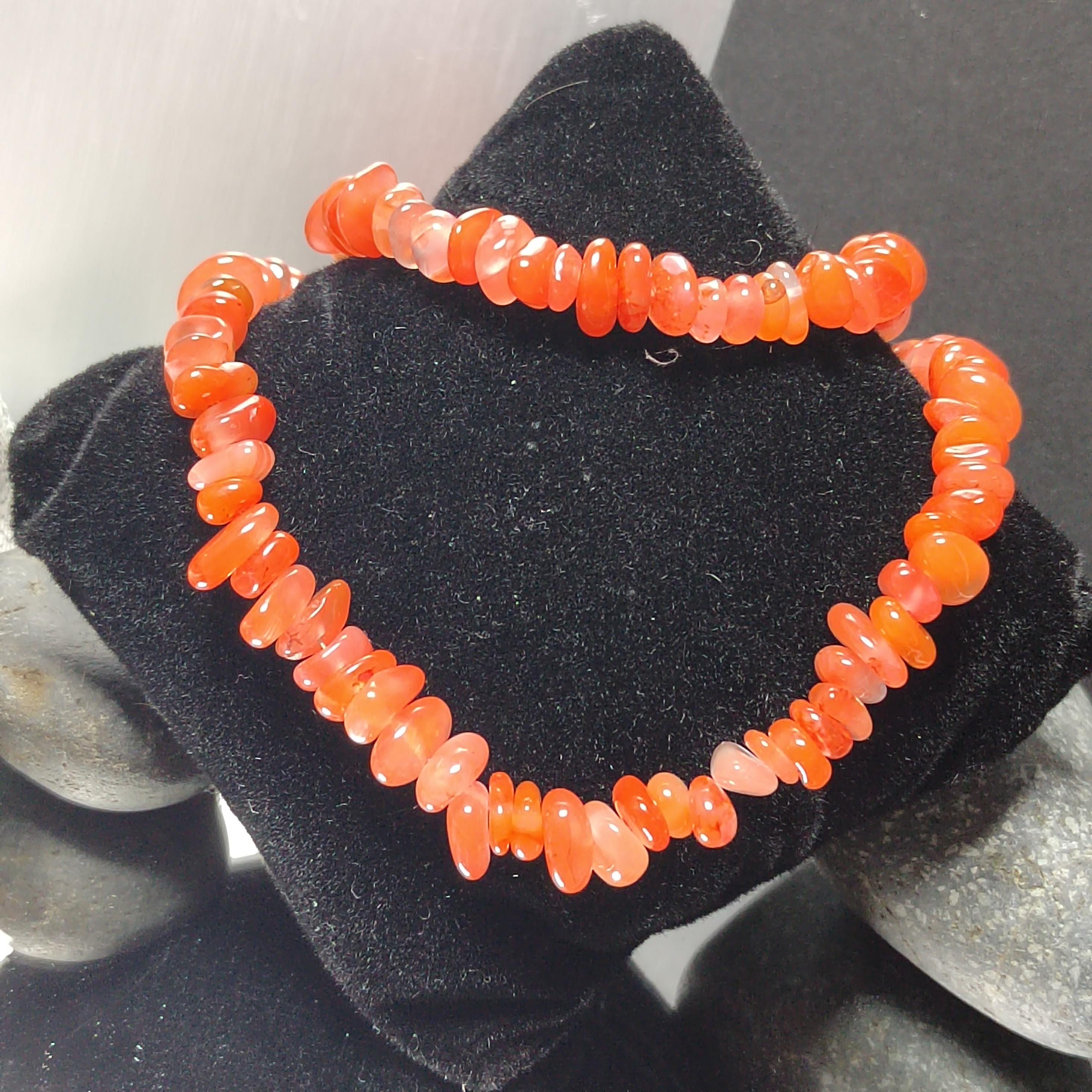 Certified A-Grade Natural Southern Baoshan Yunna Uneven Cut Floating Flower Orange, Pink Red Nanhong Bead Necklace SL284