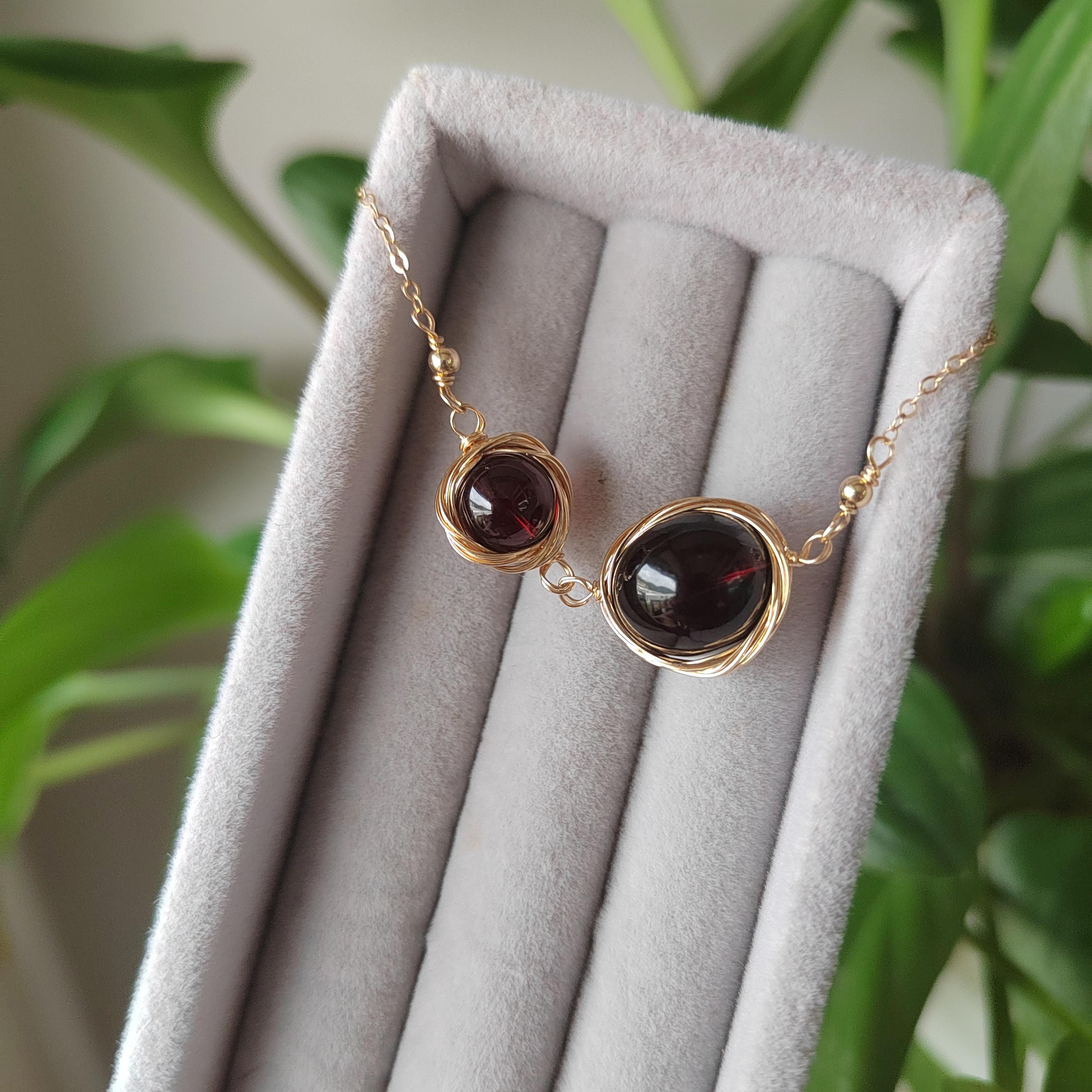 Unique Burmese Red Blood Amber Earring and Bracelet Set in 14K Gold Fill - Stunning Natural Beauty SL112 - SL Precious