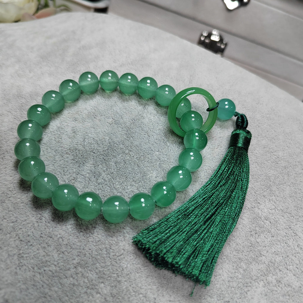 Natural Chalcedony Green Prayer, Calming Beads Bracelet SL106 - SL Precious