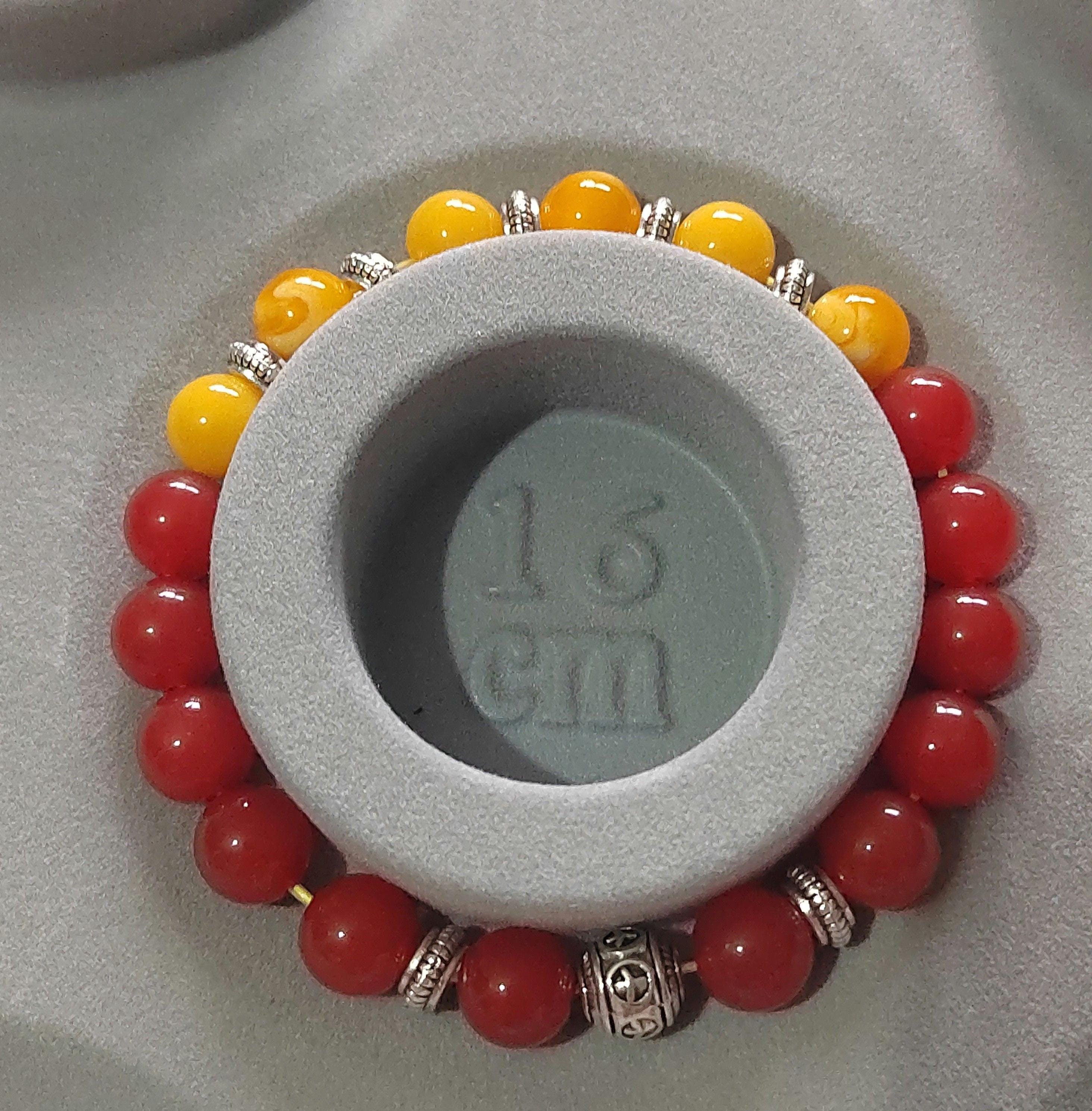 Natural Handmade Russian Baltic Beeswax Amber & Sichuan Baoshan Nanhong Agate S999 Spacer Beads Bracelet Gifts SL325 - SL Precious