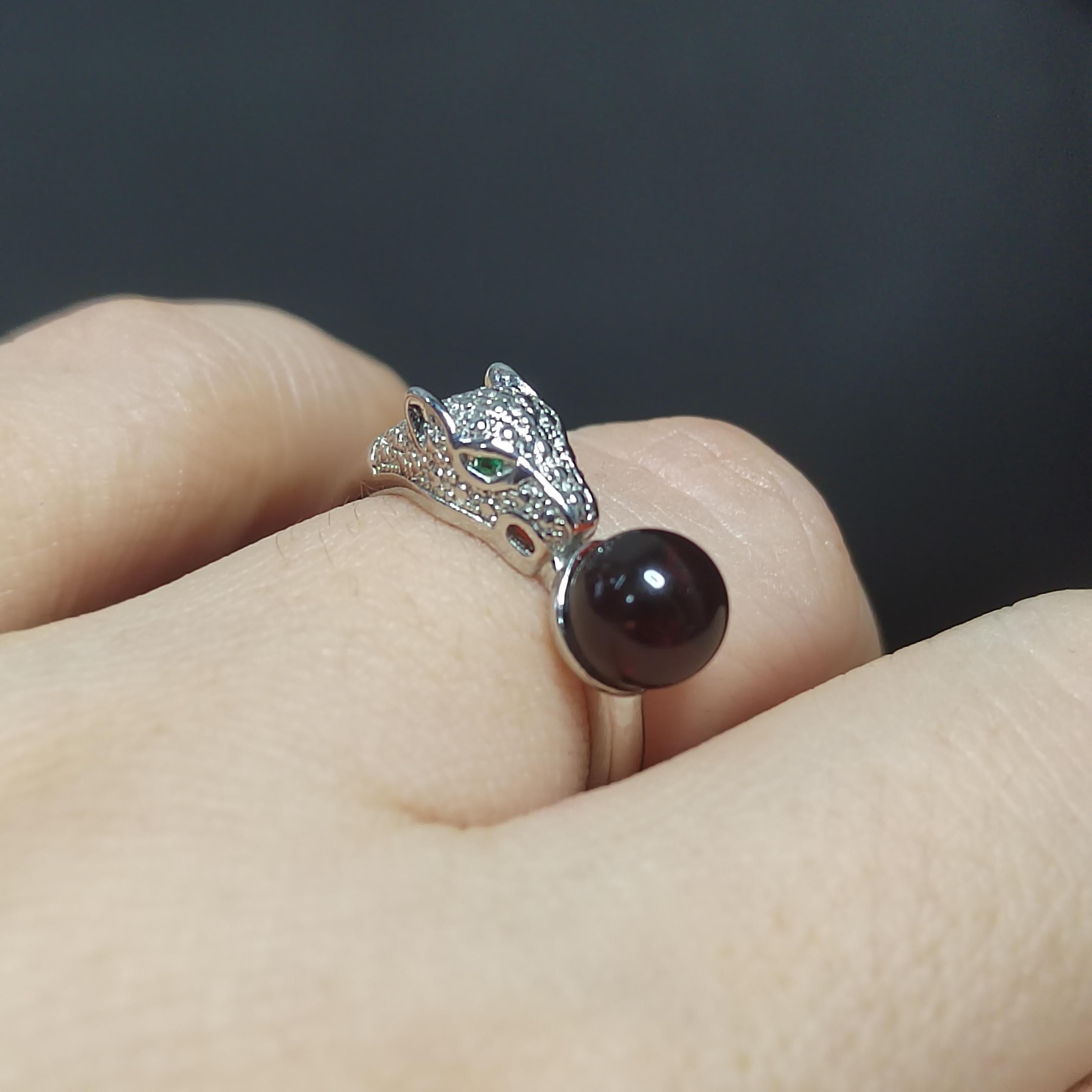 Natural Burmese Blood Amber Leopard Zirconia Beautiful Design Adjustable Unisex Ring SL115 - SL Precious