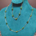 Certified 2pcs Set A-Grade Natural Untreated Burmese Minimalist Imperial Green Jadeite Simple Design Bracelet & Necklace For Her Gifts SL293 SL Precious