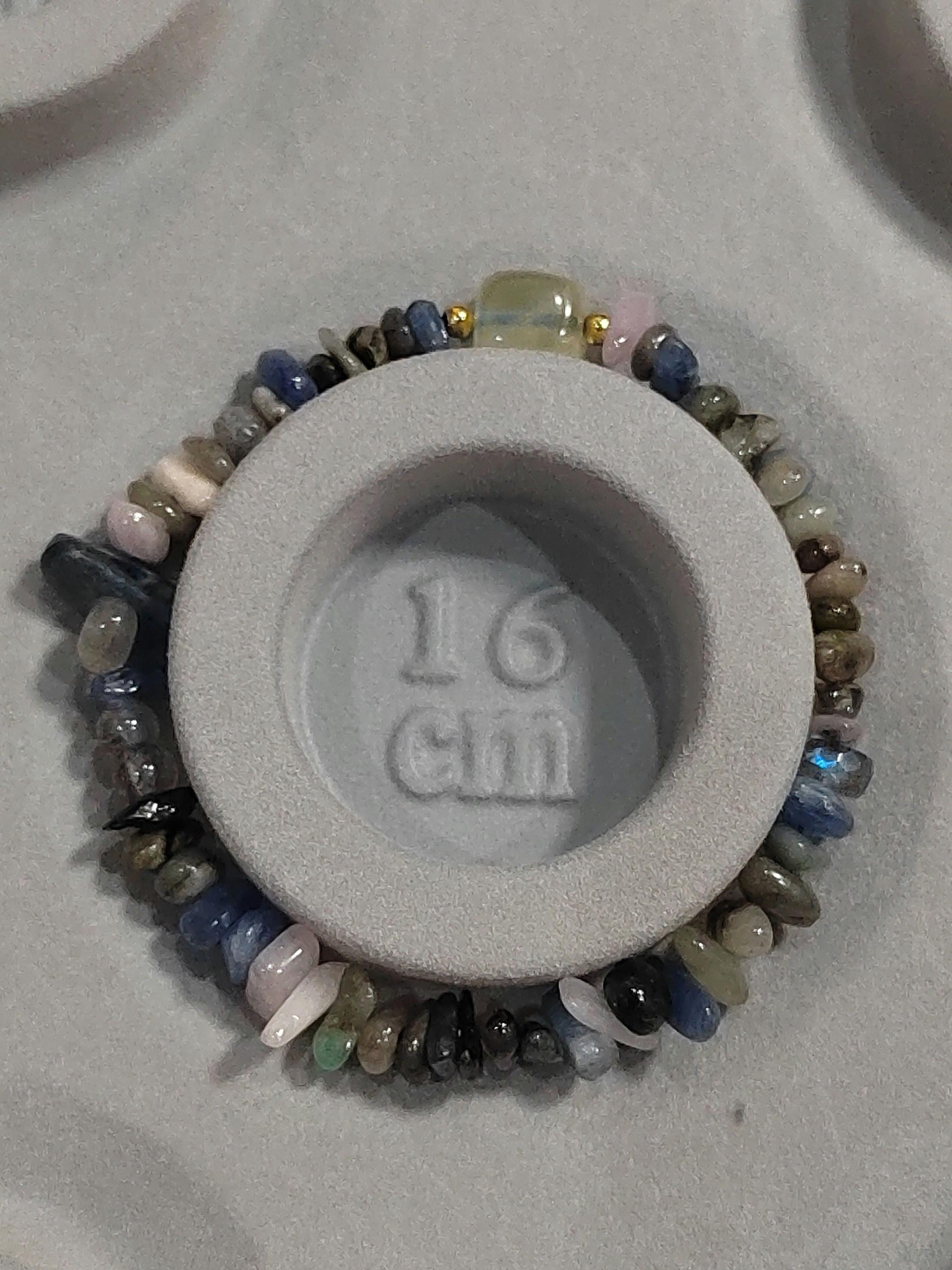 Natural Mix Colors Kunzite Bracelet | Uneven Beads Double-Layer Fashion with Silver Accents SL170 - SL Precious
