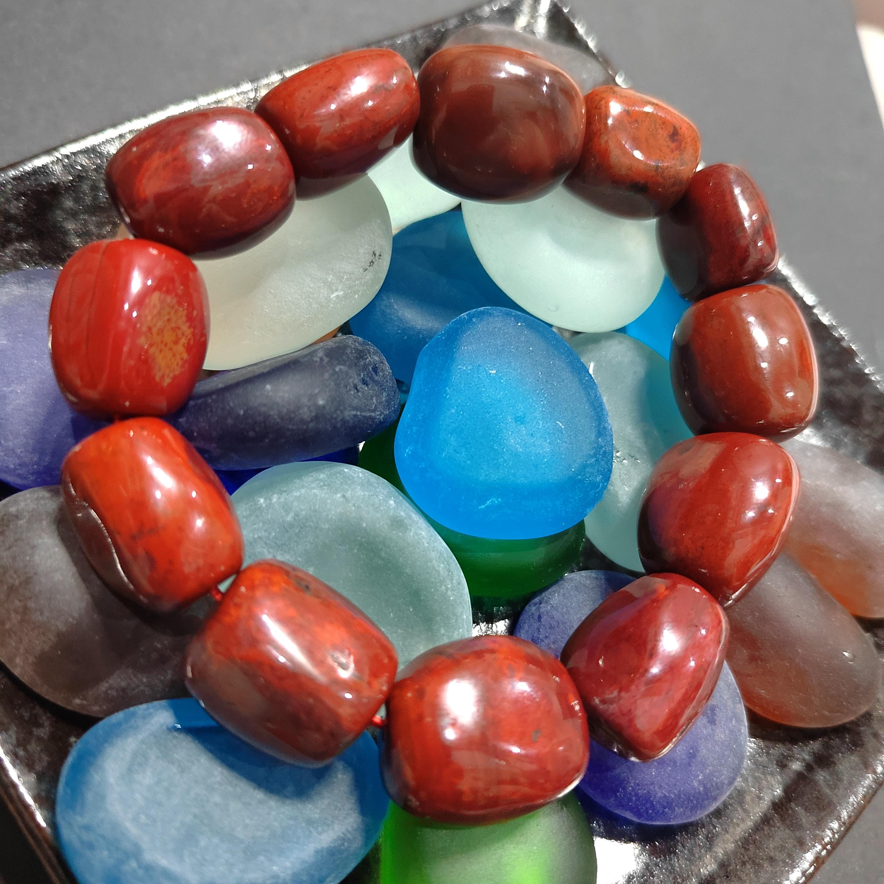 Certified A-Grade Natural Southern Sichuan Liangshan Waxi Ox Blood| Natural Raw Skin| 14-18mm Uneven Beads Bracelet SL380
