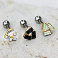 316L Stainless Steel Art of Brilliance Art Deco Cartilage Earring-0