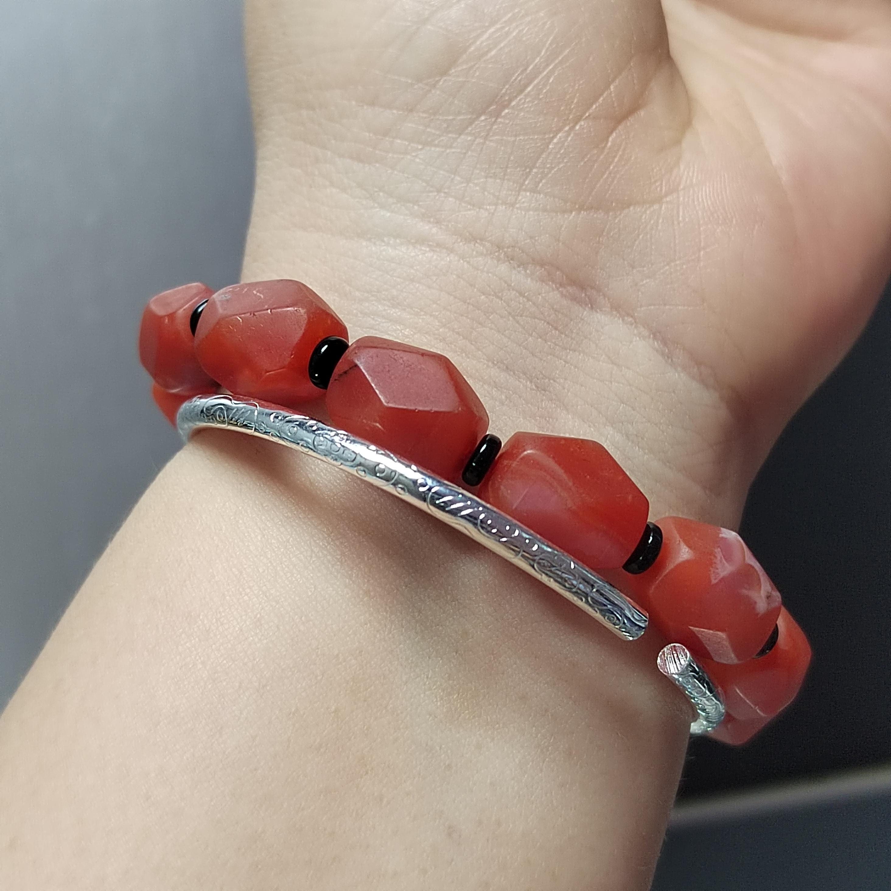 Certified Unique Yunna Baoshan Icy Red Orange Pink Nanhong Agate Cylinder - Rare Natural Design Hand-Cut with Special Uneven Style SL280