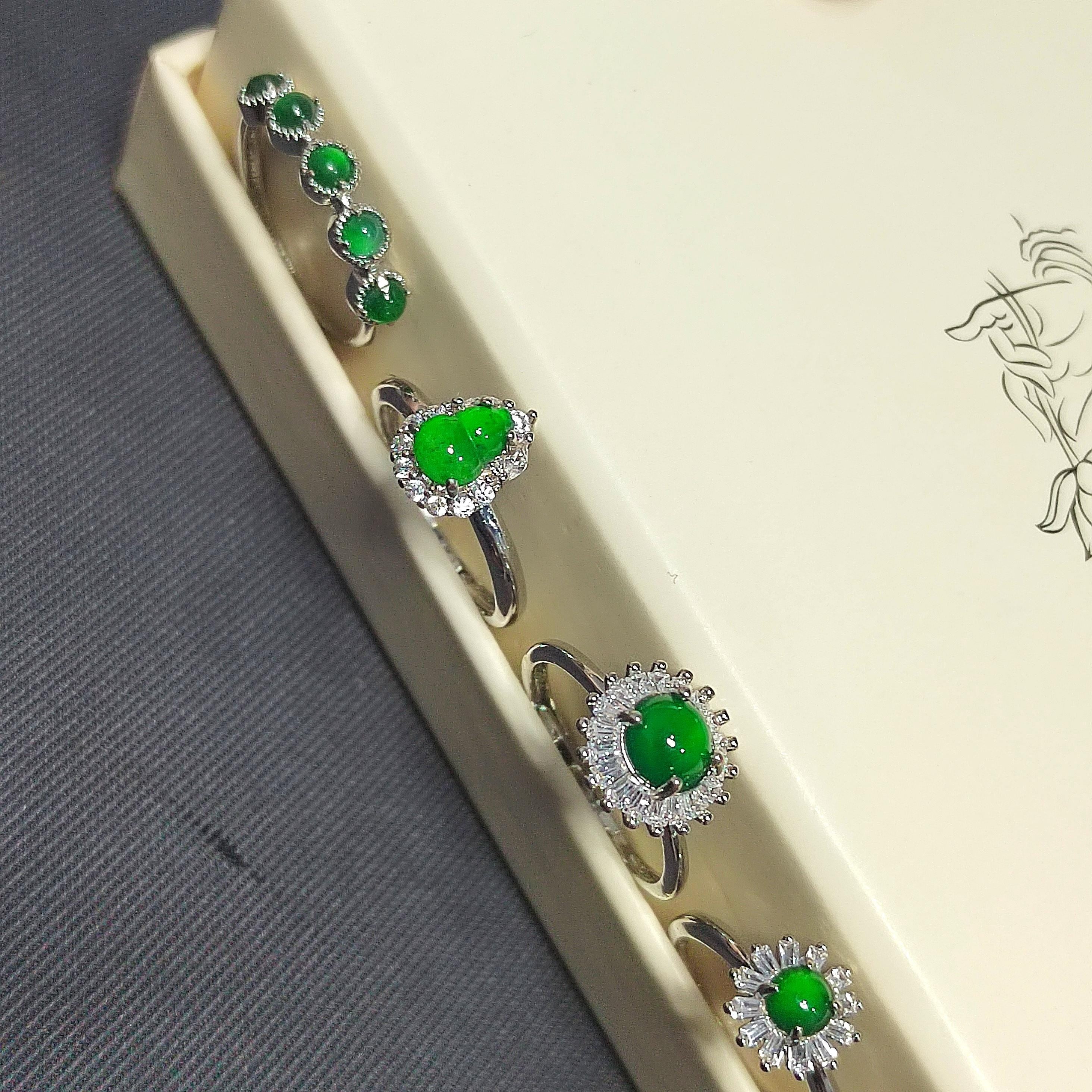 Certified 4 Difference Guatemala Natural Untreated Imperial Green Minimalist Rings Best Gift For Her| Birthday Gift| Mother Gift SL347 - SL Precious