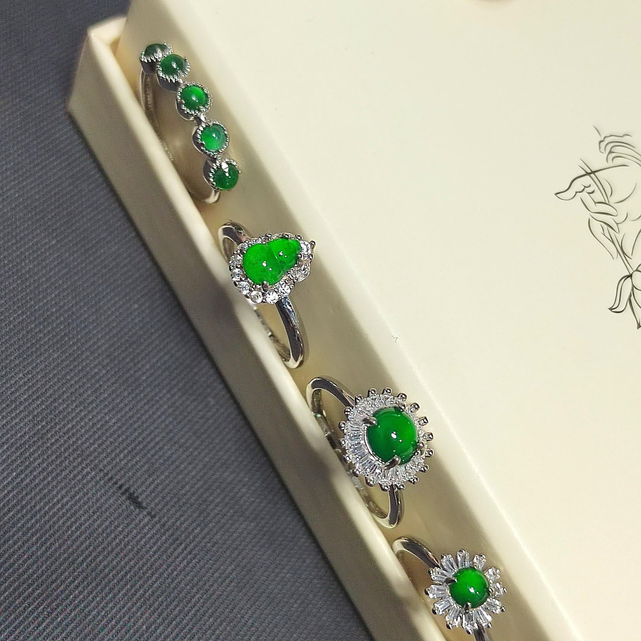 Certified 4 Difference Guatemala Natural Untreated Imperial Green Minimalist Rings Best Gift For Her| Birthday Gift| Mother Gift SL347 - SL Precious