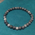 Natural Handmade Minimalist Burmese Icy Black Grey Wuji Jadeite & S999 Pure Silver Bead Bracelet Jewelry SL327 SL327A - SL Precious