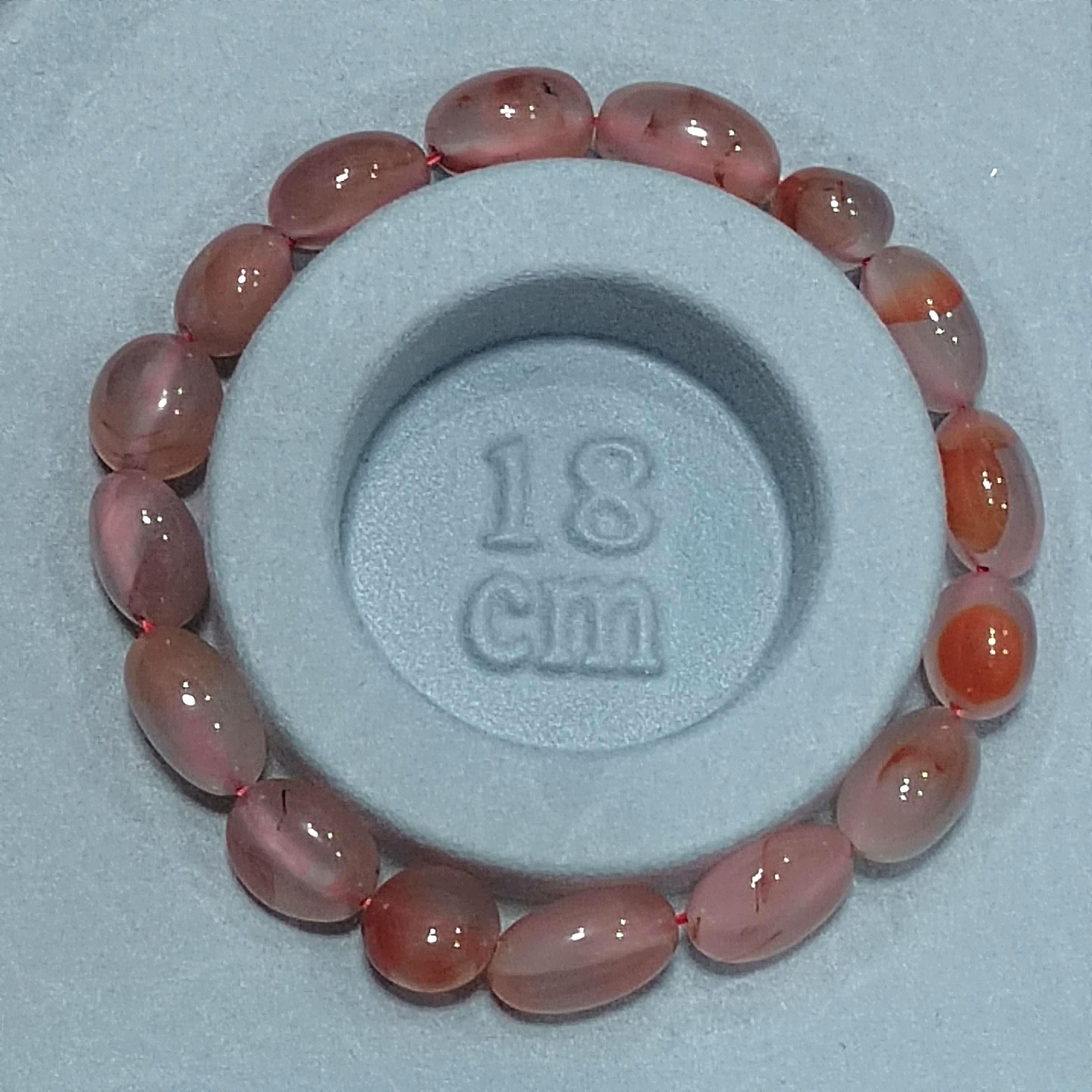 Certified A-Grade Natural Untreated Elegant China Nanhong Agate Yunna Sichuan Jiukou Icy Floating Flower Uneven Cut Bead Bracelet SL277