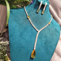 Elegant White and Yellow Zircon Jewelry Set Necklaces & Earrings for Her - Perfect for Celebrations and Special Occasions SL159 - SL Precious