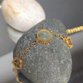 Certified A-Grade Natural Untreated Burmese Round Floating Flower Icy Jadeite 14k GF Set Bracelet Anklet SL292 SL Precious