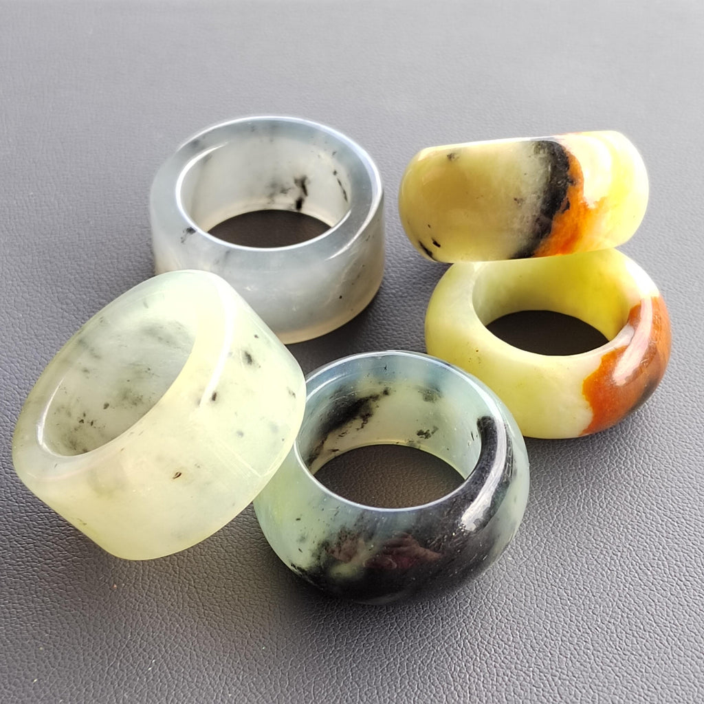 Natural China Xiuyu Jade Thumb Ring | Straight Cut | Two Designs SL304 SL305 SL Precious