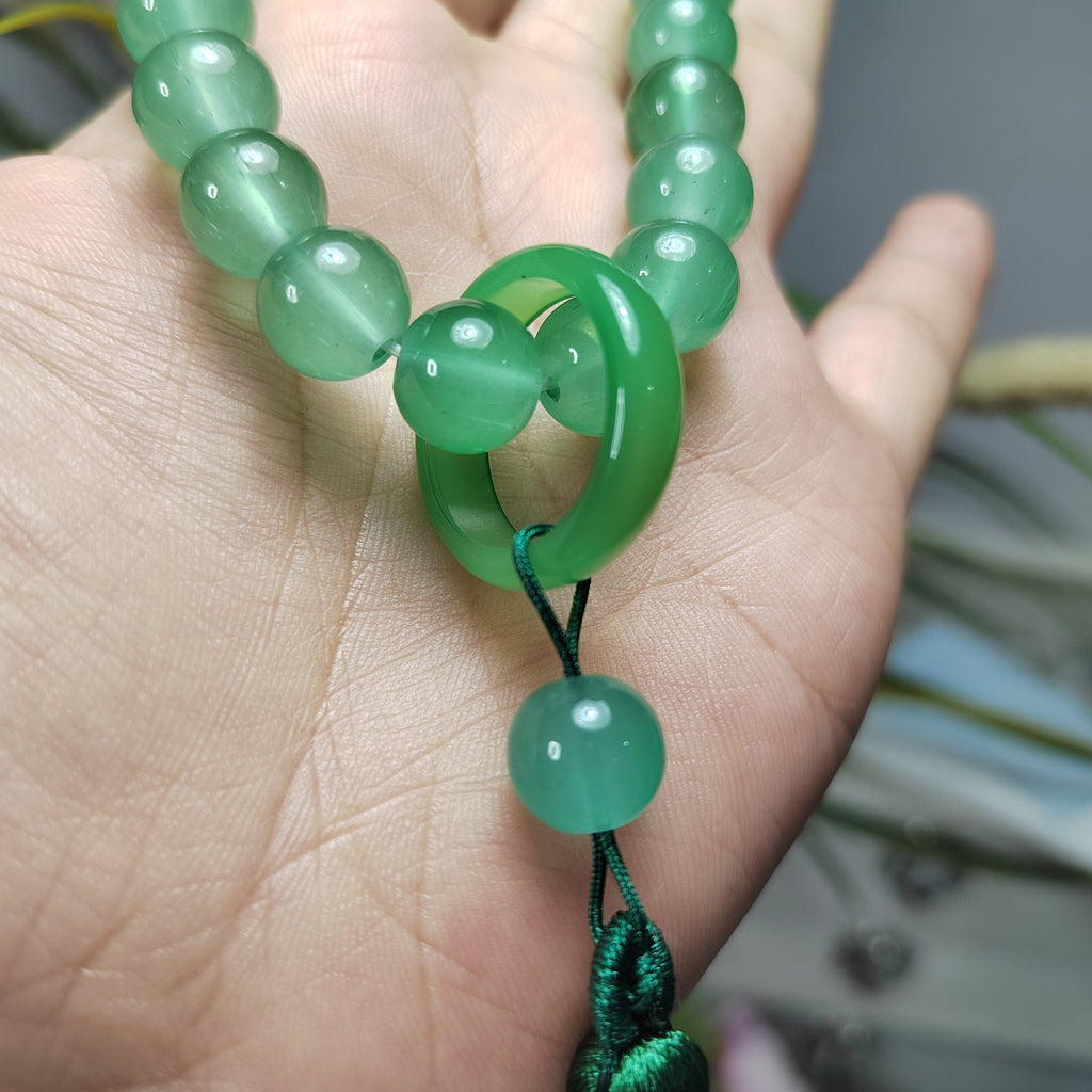 Natural Chalcedony Green Prayer, Calming Beads Bracelet SL106 - SL Precious