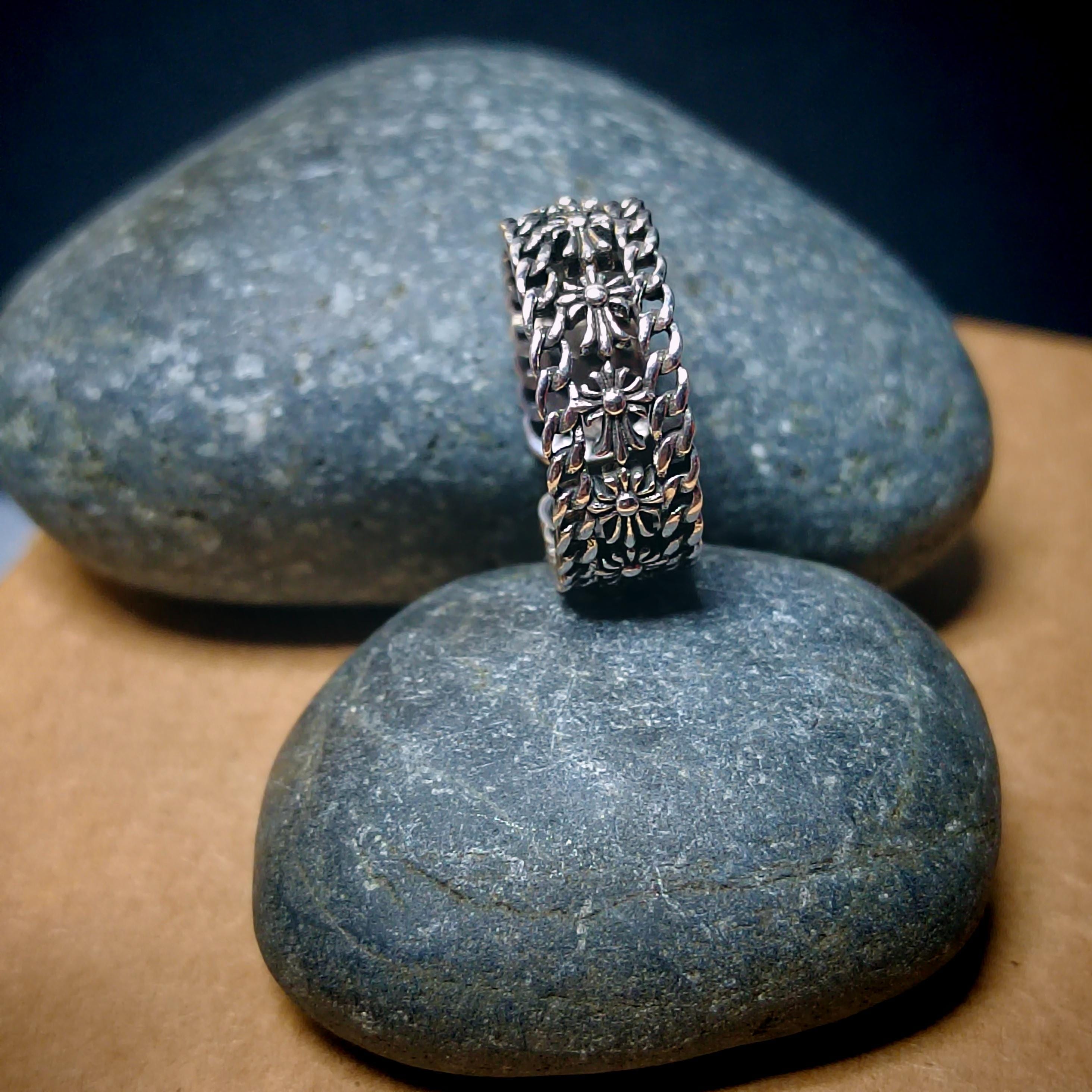 925 Sterling Silver Cross Men's & Women Adjustable Thai Trend Finishing Ring SL231