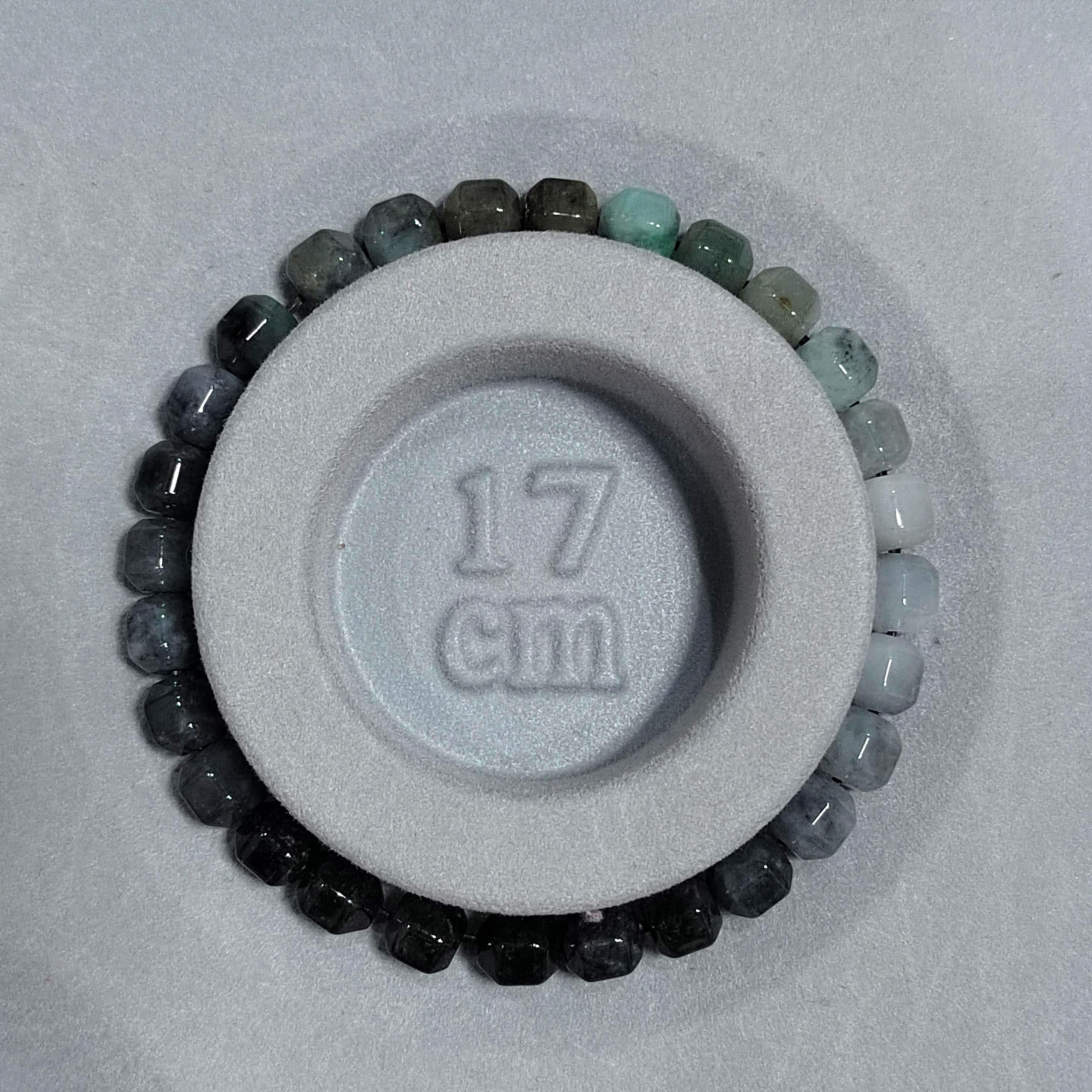 Certified Natural Untreated Burmese 4 Tones Wuji Six Surfaces Diamond Cut Bead Bracelet SL230 - SL Precious