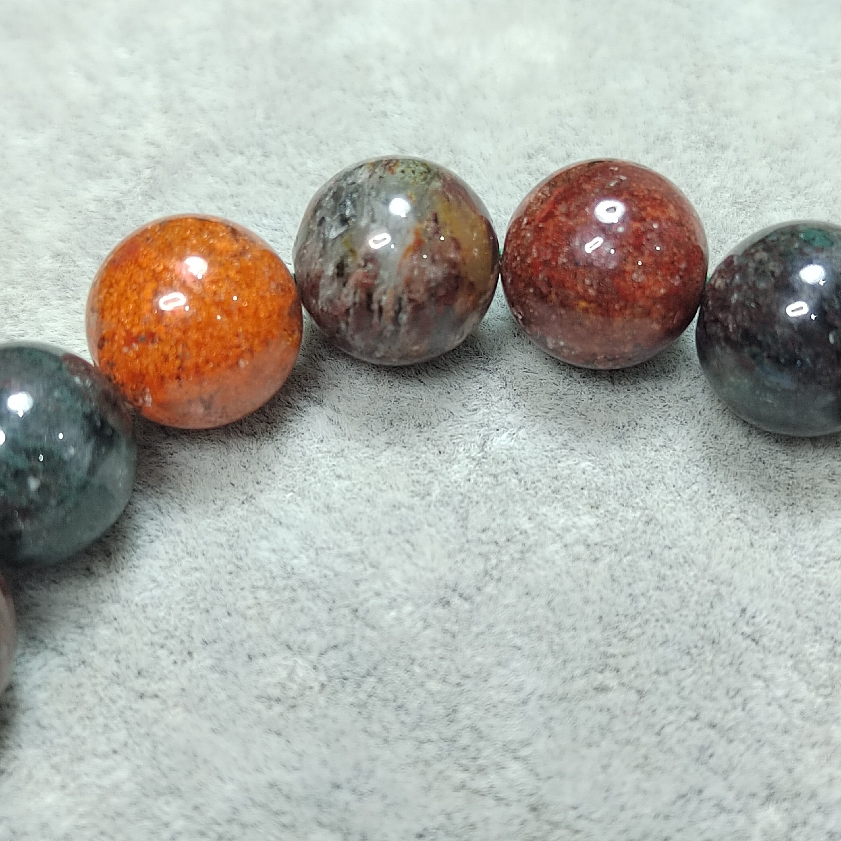 Natural Genuine Four Seasons Garden Phantom Quartz 12.5mm 17pcs Beads Bracelet SL101 - SL Precious
