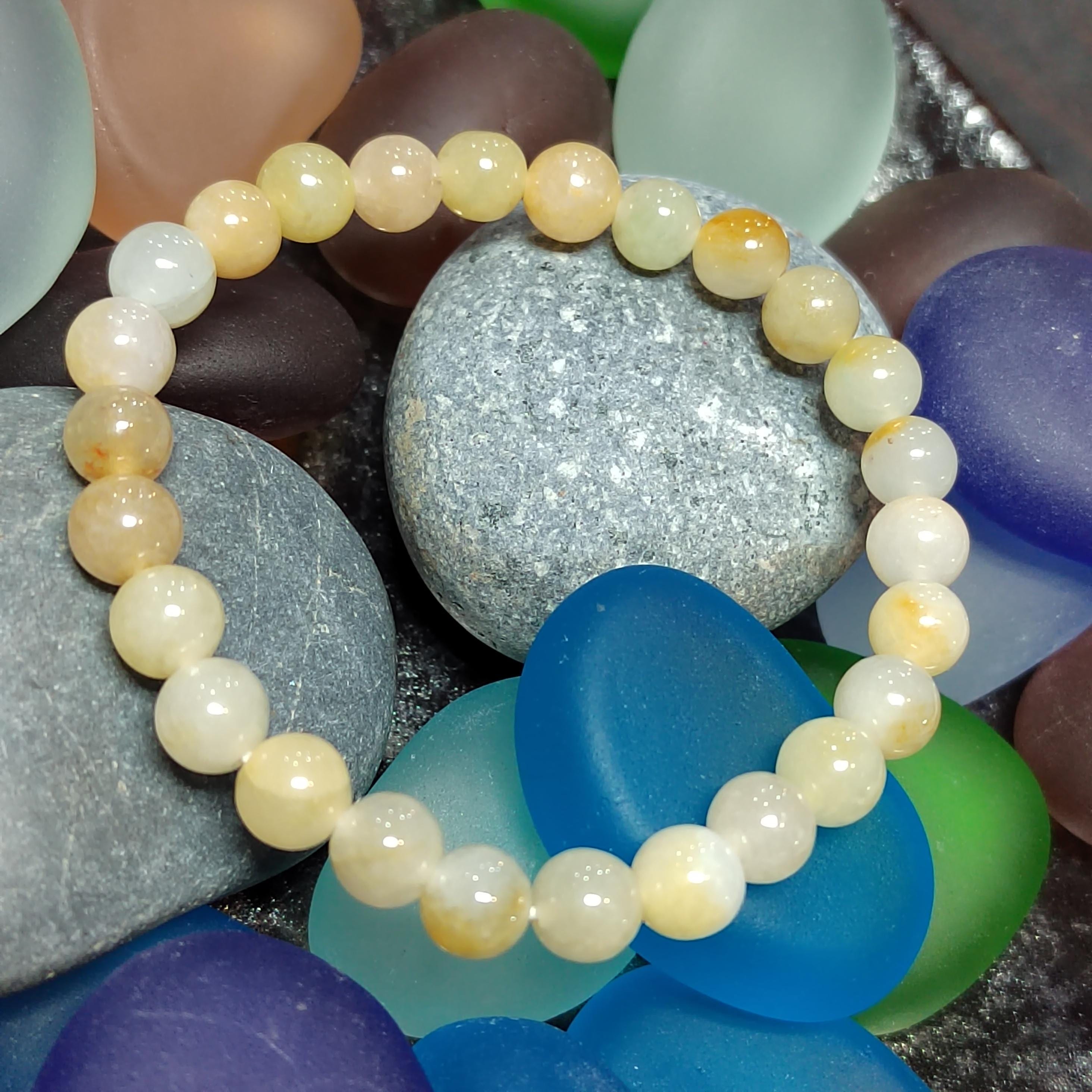 Certified Burmese Jadeite Bracelet Set: Yellow & Icy White Green A-Grade Jade SL425 - SL Precious