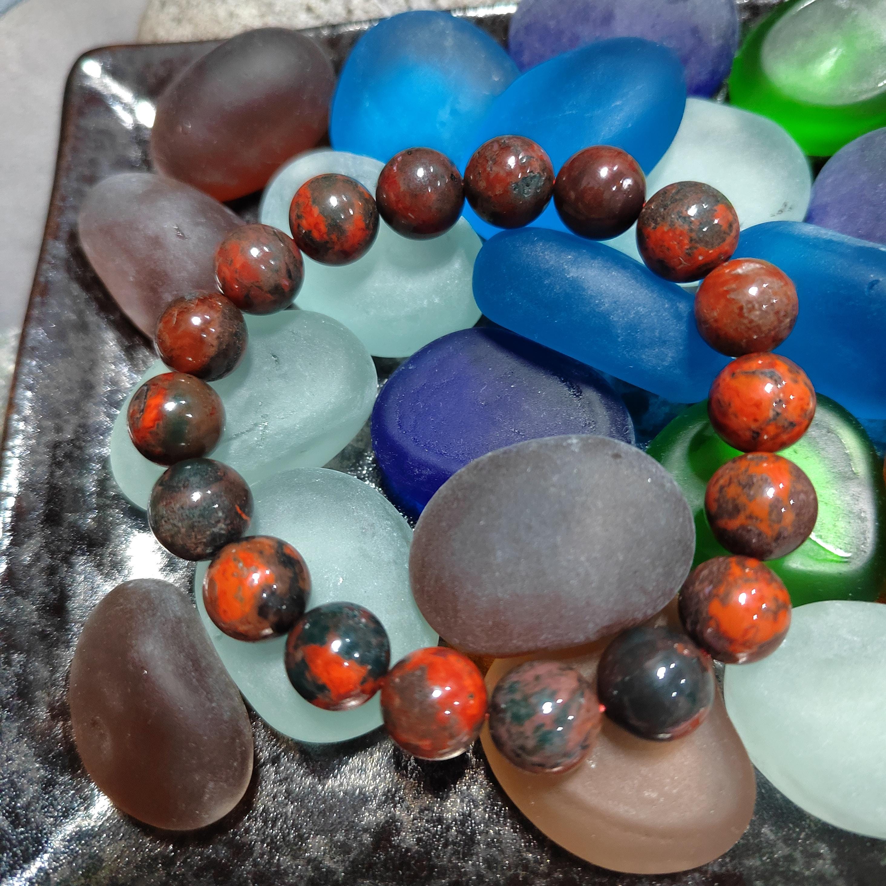 Certified A-Grade Natural Southern Sichuan Liangshan Waxi Deep Red|Raw Skin Black Nanhong Agate Beads Bracelet SL386