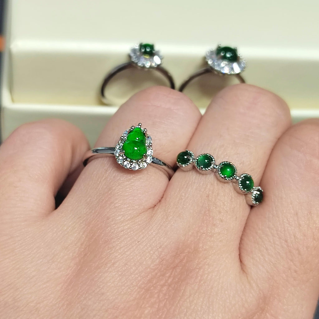 Certified 4 Difference Guatemala Natural Untreated Imperial Green Minimalist Rings Best Gift For Her| Birthday Gift| Mother Gift SL347