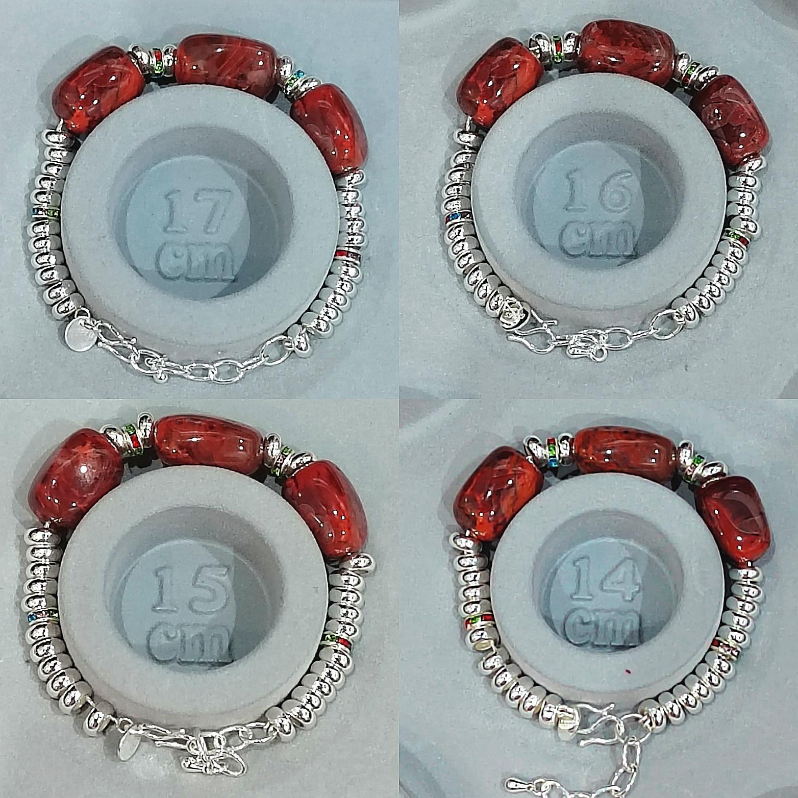 Natural Sichuan Wasi Southern Red Nanhong Agate 2pcs Set | Uneven Cut Bracelet/Necklace | Handmade Design SL309