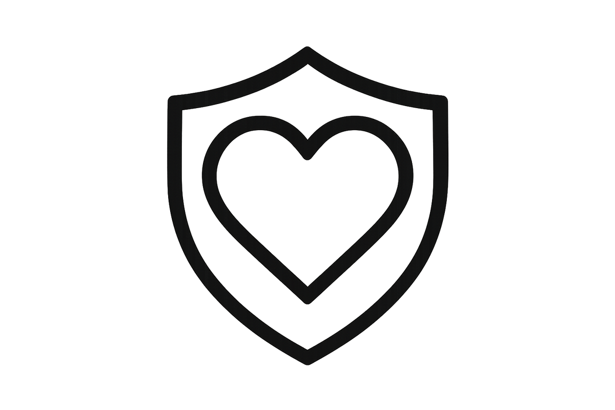 Heart with Shield Icon