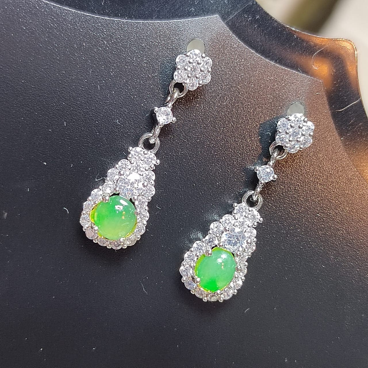 Luxury Jadeite Drop Earrings for Women