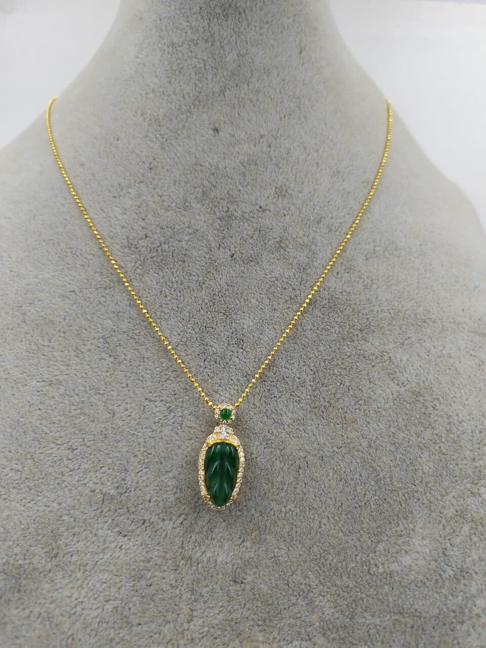 Gold Plated 925 Sterling Silver Jadeite Set
