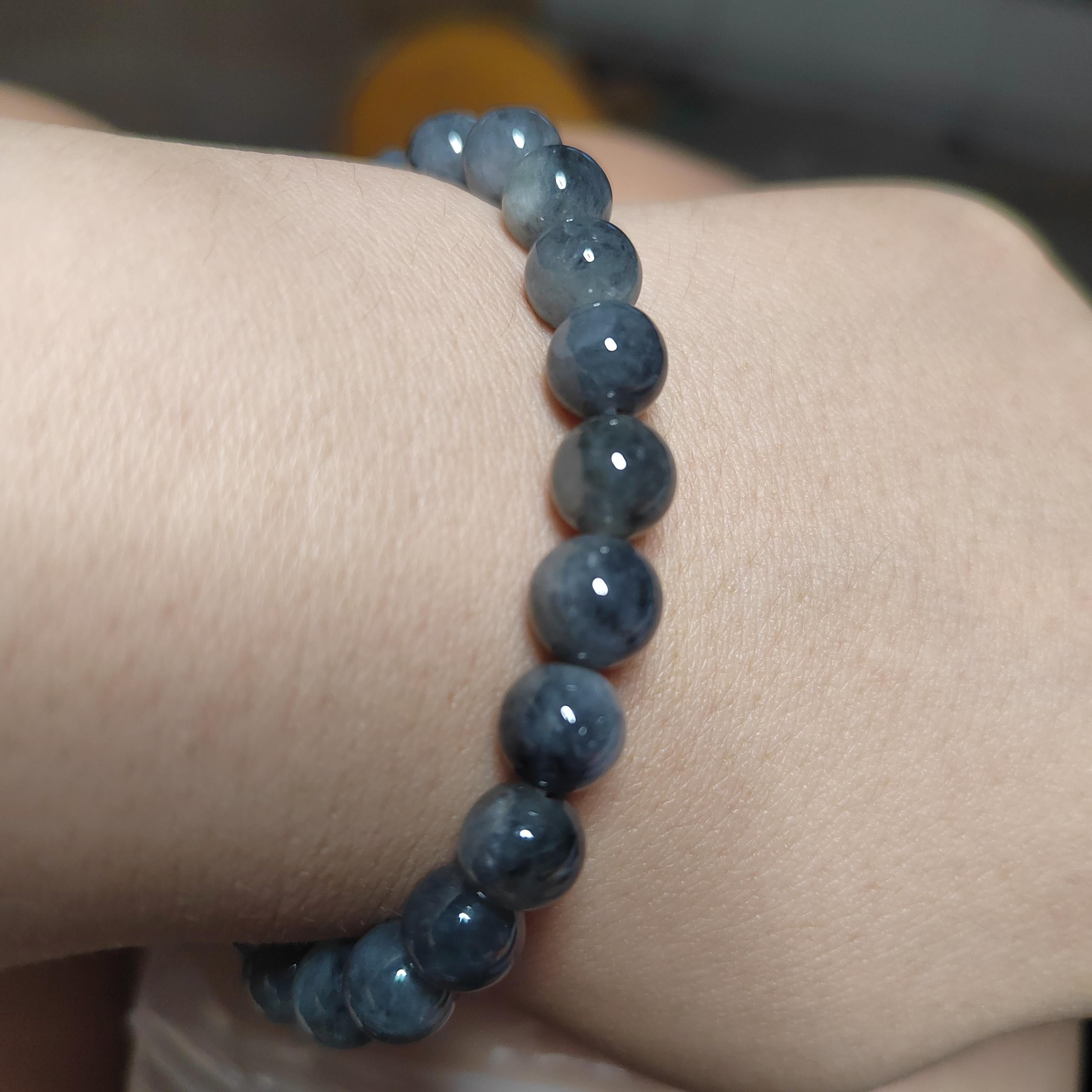 A-Grade Burmese Wuji Jadeite Beads Bracelet | Natural Untreated 天然鸟鸡手串 SL121