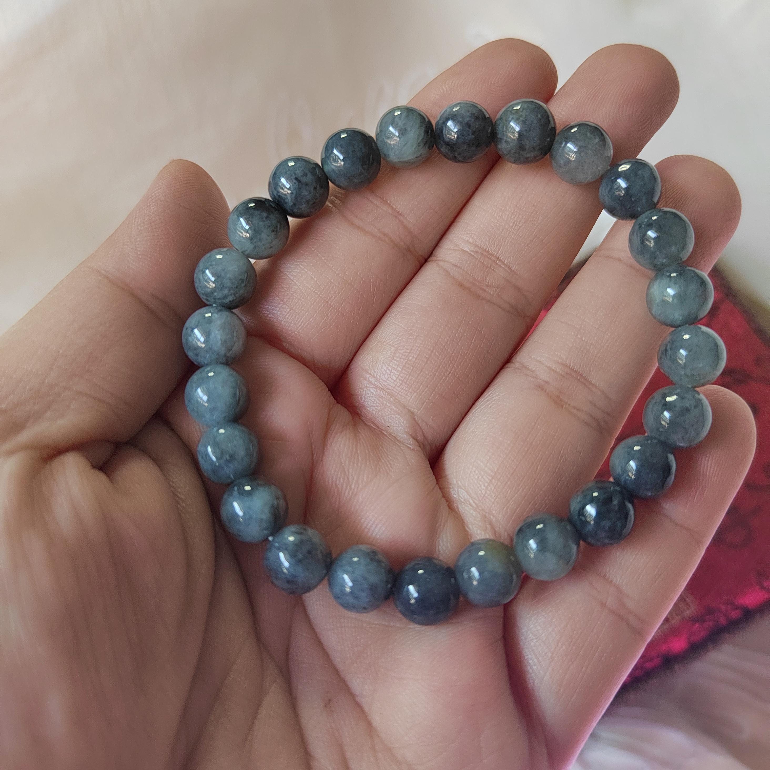 A-Grade Burmese Wuji Jadeite Beads Bracelet | Natural Untreated 天然鸟鸡手串 SL121