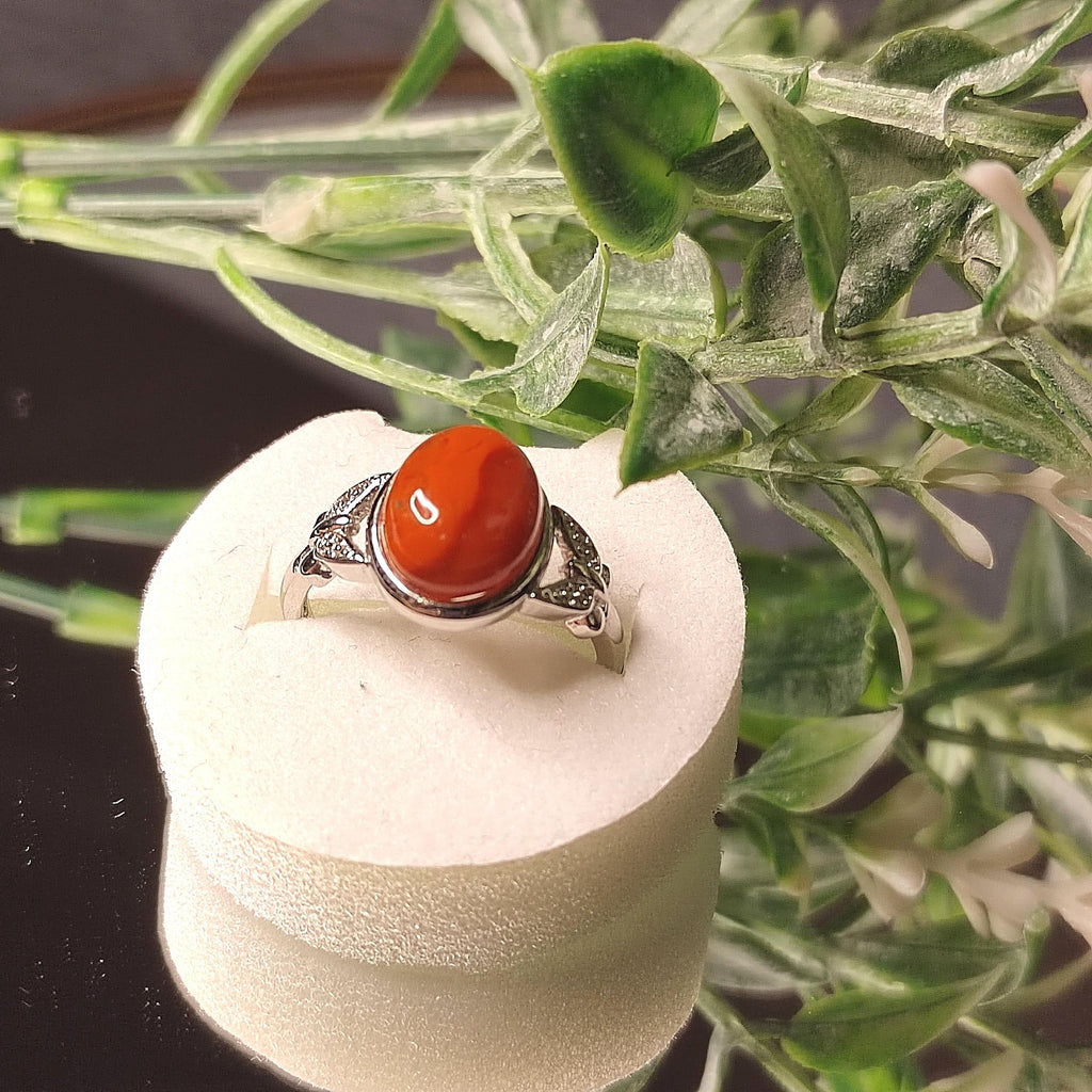 Rare Certified Natural Sichuan Liangshan South Red Nanhong Agate Ring | Untreated Chinese War-State Red Agate Gemstone Jewelry 四川凉山战国红 SL135