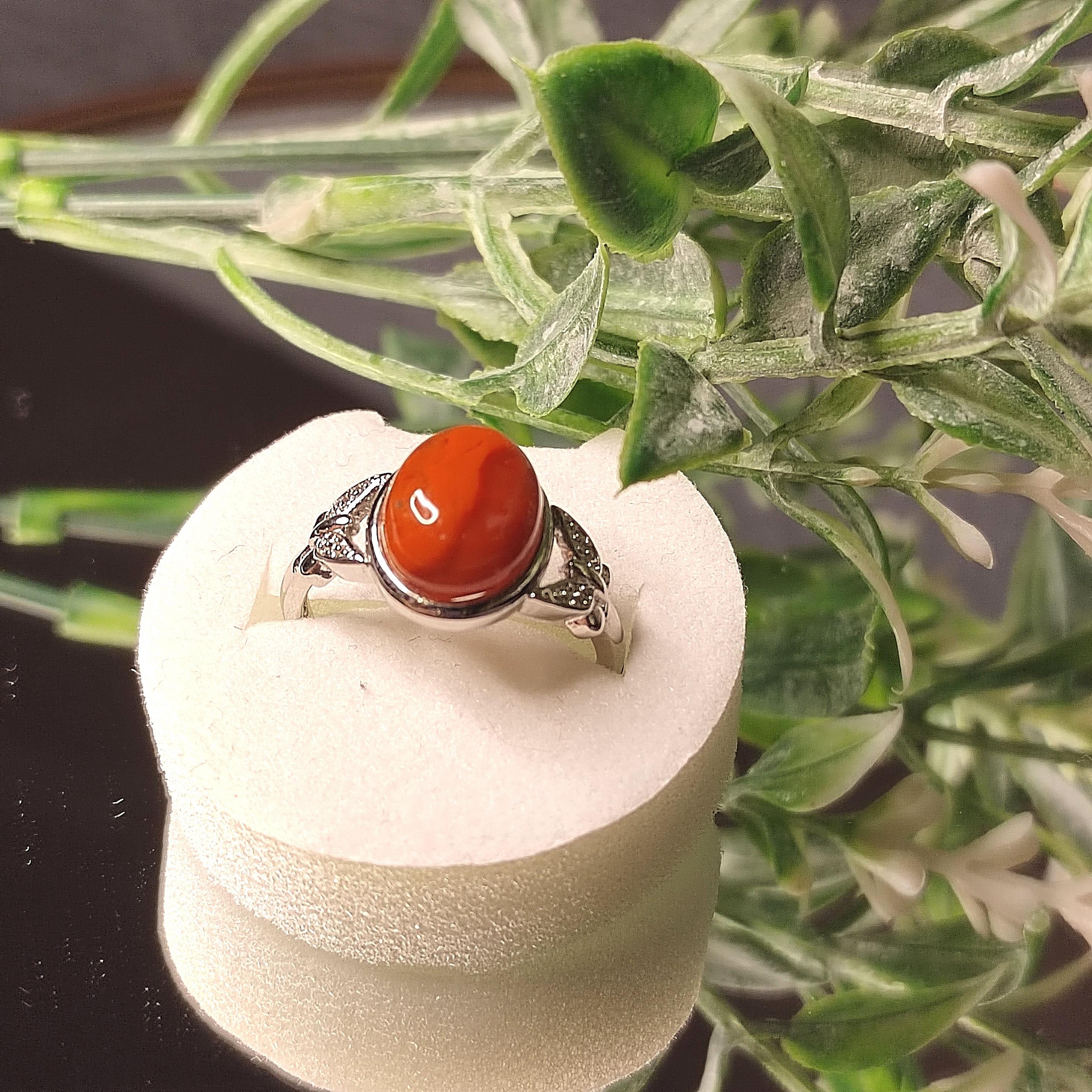 Rare Certified Natural Sichuan Liangshan South Red Nanhong Agate Ring | Untreated Chinese War-State Red Agate Gemstone Jewelry 四川凉山战国红 SL135