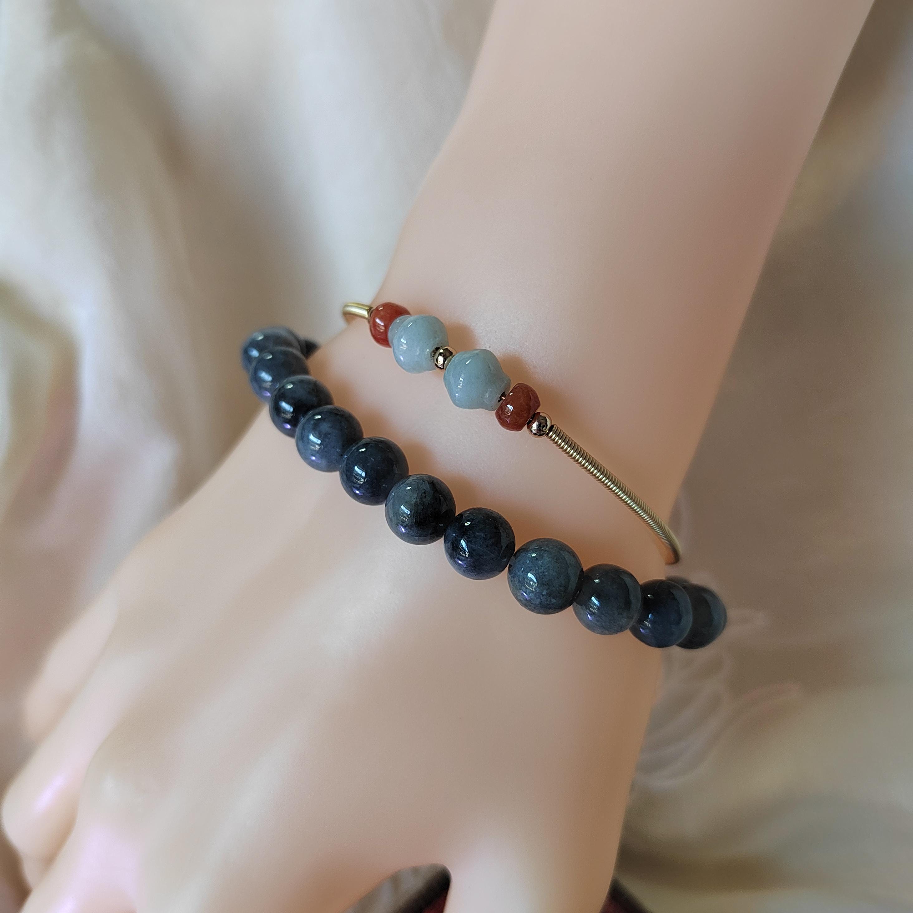 A-Grade Burmese Wuji Jadeite Beads Bracelet | Natural Untreated 天然鸟鸡手串 SL121