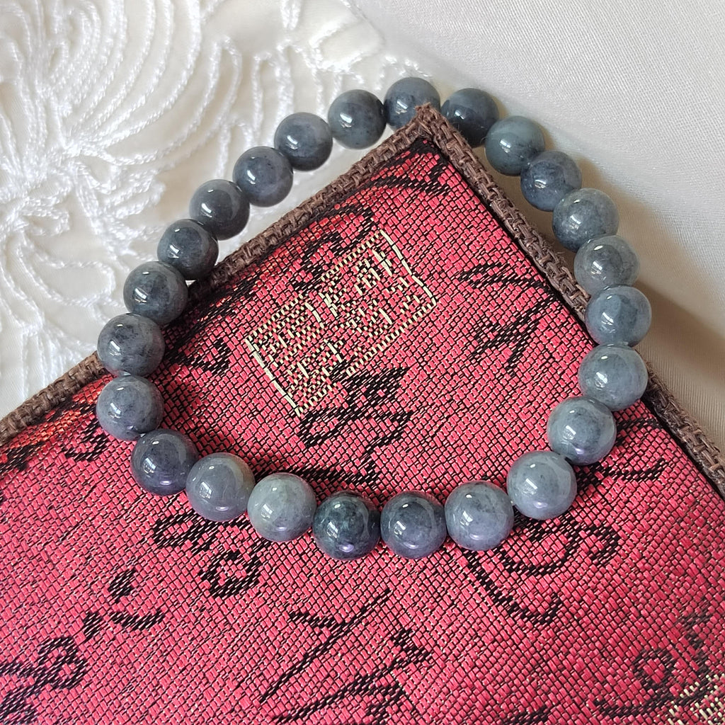 A-Grade Burmese Wuji Jadeite Beads Bracelet | Natural Untreated 天然鸟鸡手串 SL121