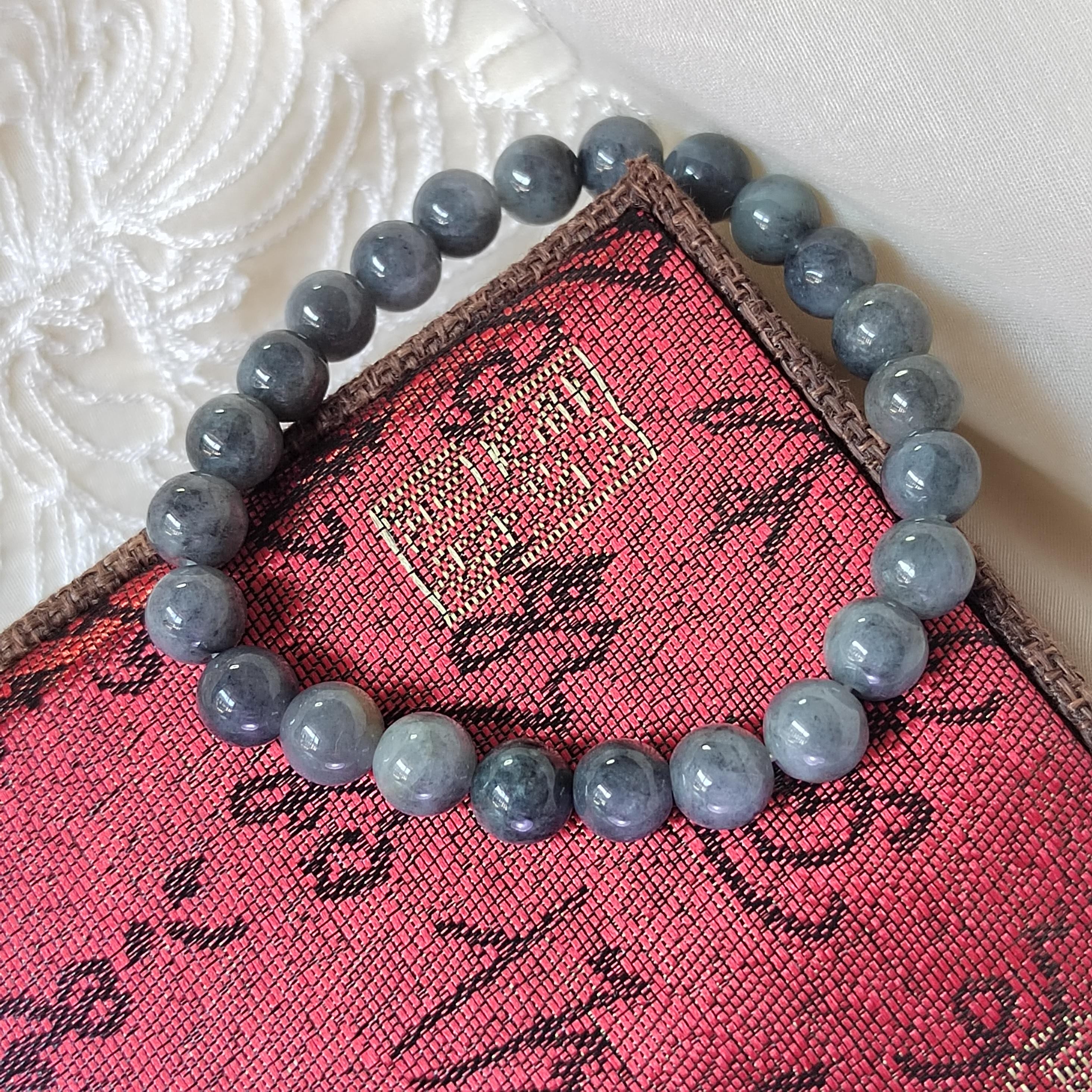 A-Grade Burmese Wuji Jadeite Beads Bracelet | Natural Untreated 天然鸟鸡手串 SL121