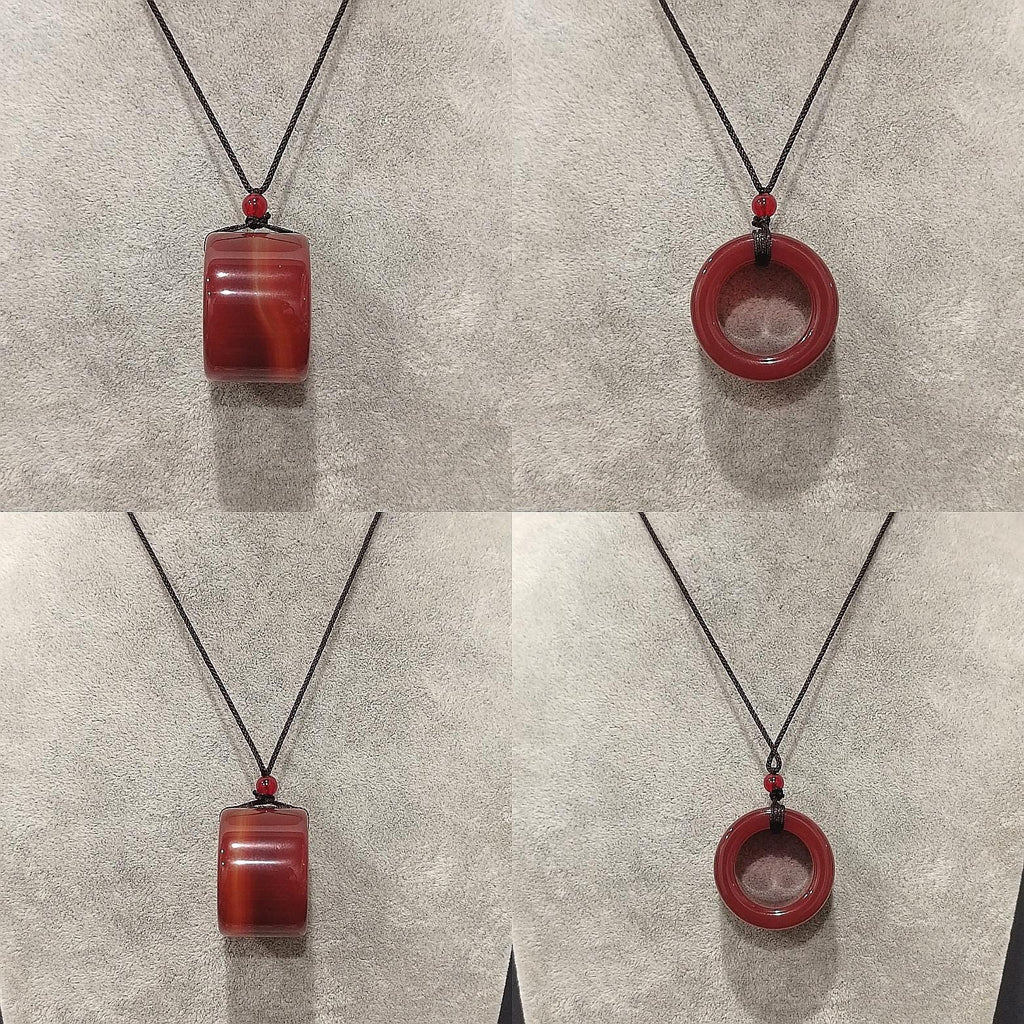 Certified Natural Untreated Sichuan Liangshan Nanhong Red Silk Agate Thumb Ring | Rare Chinese Sardonyx Pendant | 四川川红缠丝南红玛瑙拇指戒 SL122