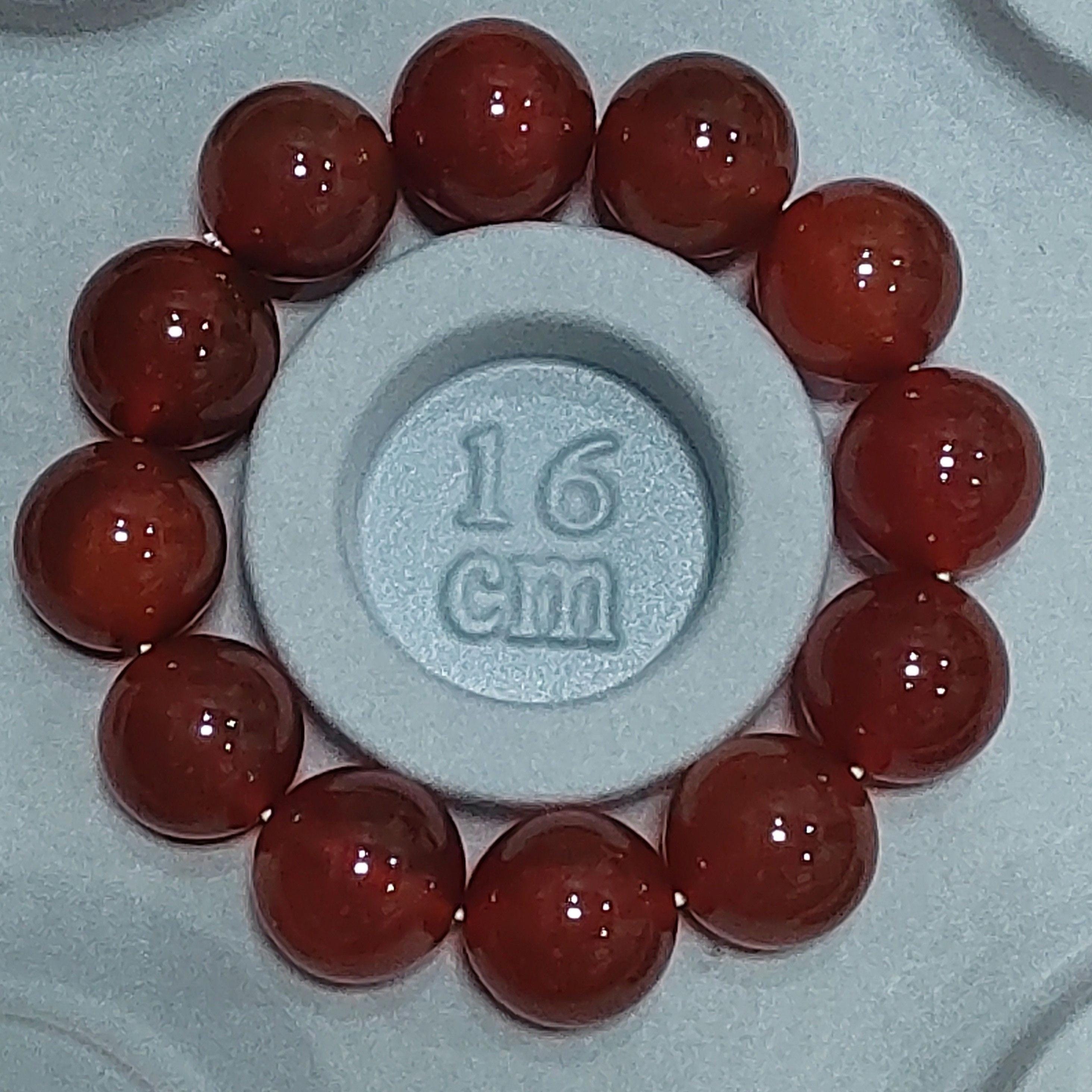 Certified Rare 17.5-18.5mm Sichuan Liangshan Southern Icy Clean & Clear Nanhong Agate Beads Bracelet Untreated 四川涼山冰种红樱桃红南红 SL110