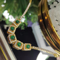 A-Grade Imperial Green Guatemala Jadeite Bracelet, S925 Silver with Sparkling Zirconia Accents SL046 SL Precious