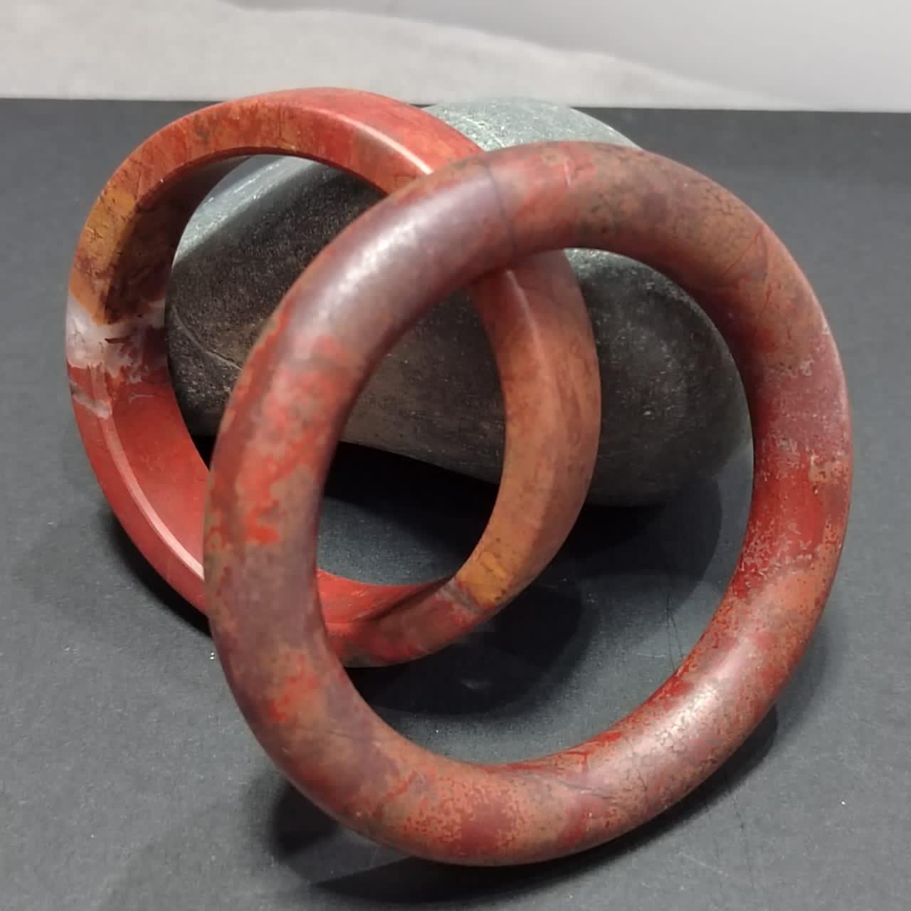 Certified A-Grade Elegant Natural Sichuan Liangshan Nanhong Red Agate Bangle SL389 SL390