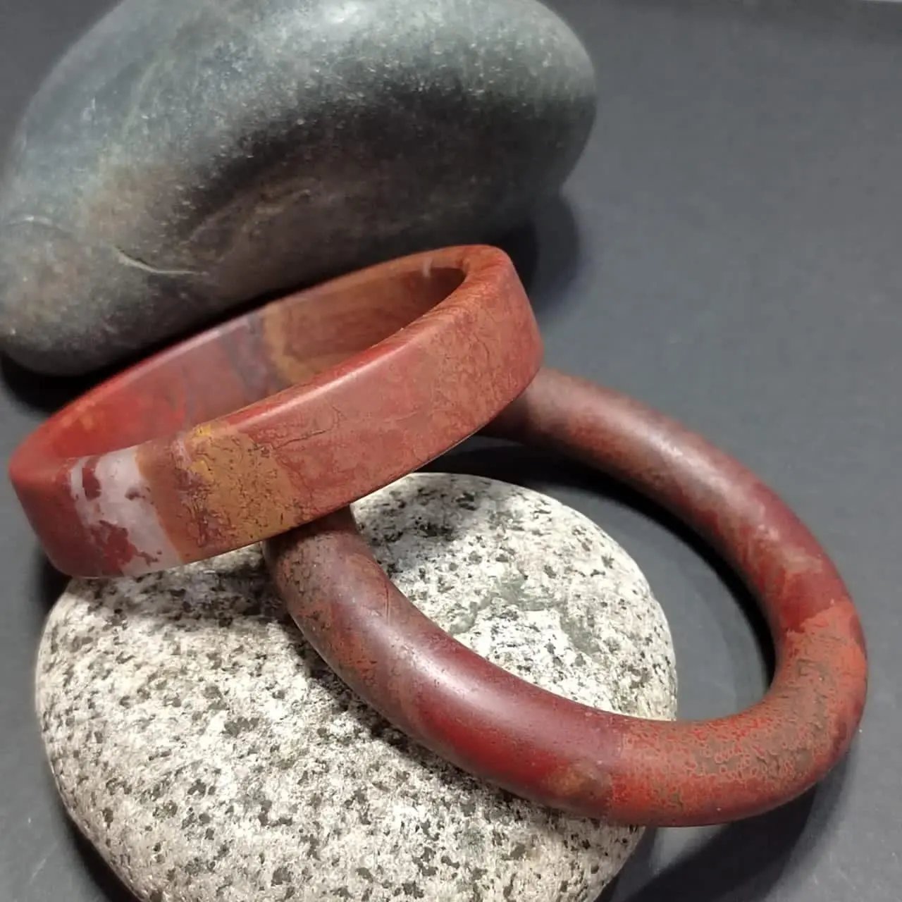 Certified A-Grade Elegant Natural Sichuan Liangshan Nanhong Red Agate Bangle SL389 SL390