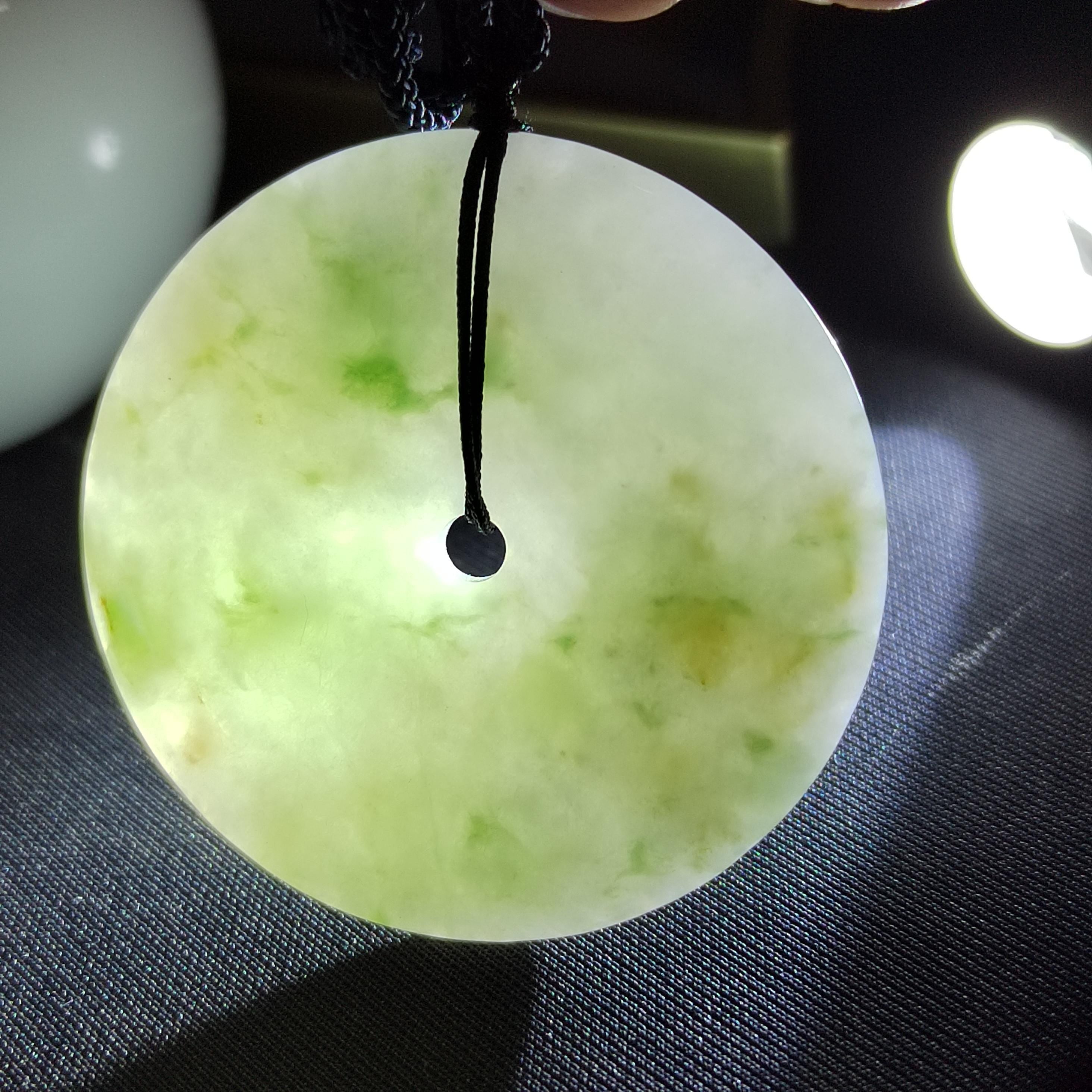 Certified A-Grade Natural Untreated Burmese Icy Flower Large Donut Pendant SL353