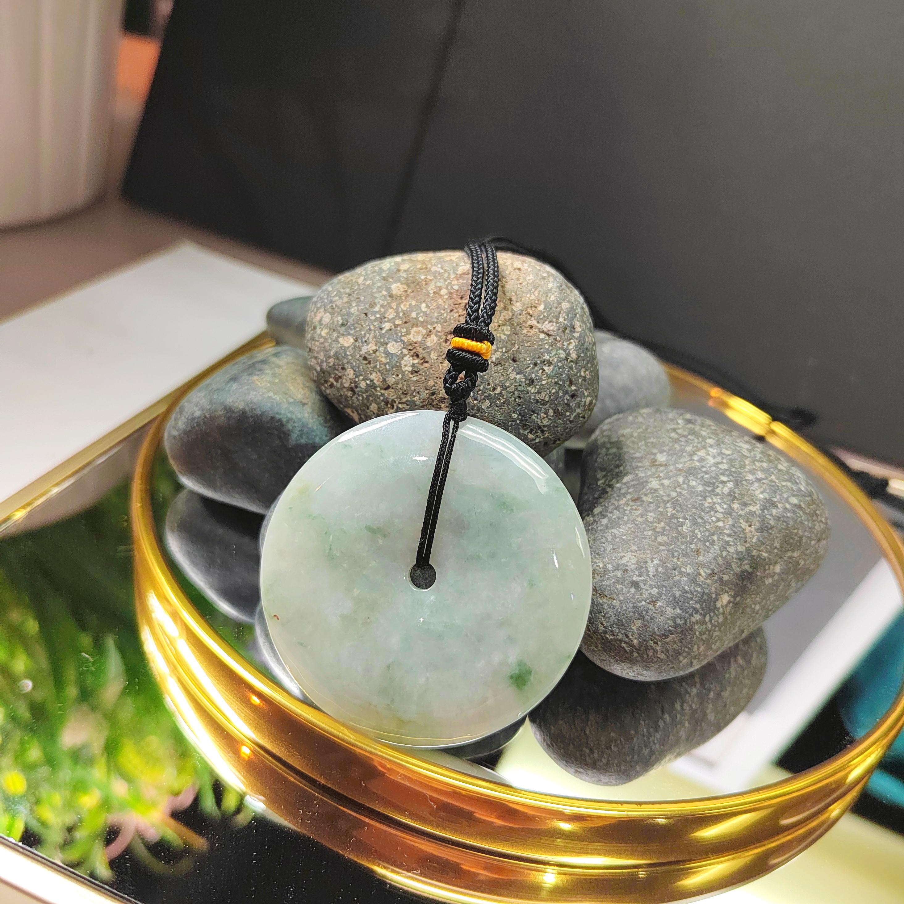 Certified A-Grade Natural Untreated Burmese Icy Flower Large Donut Pendant SL353