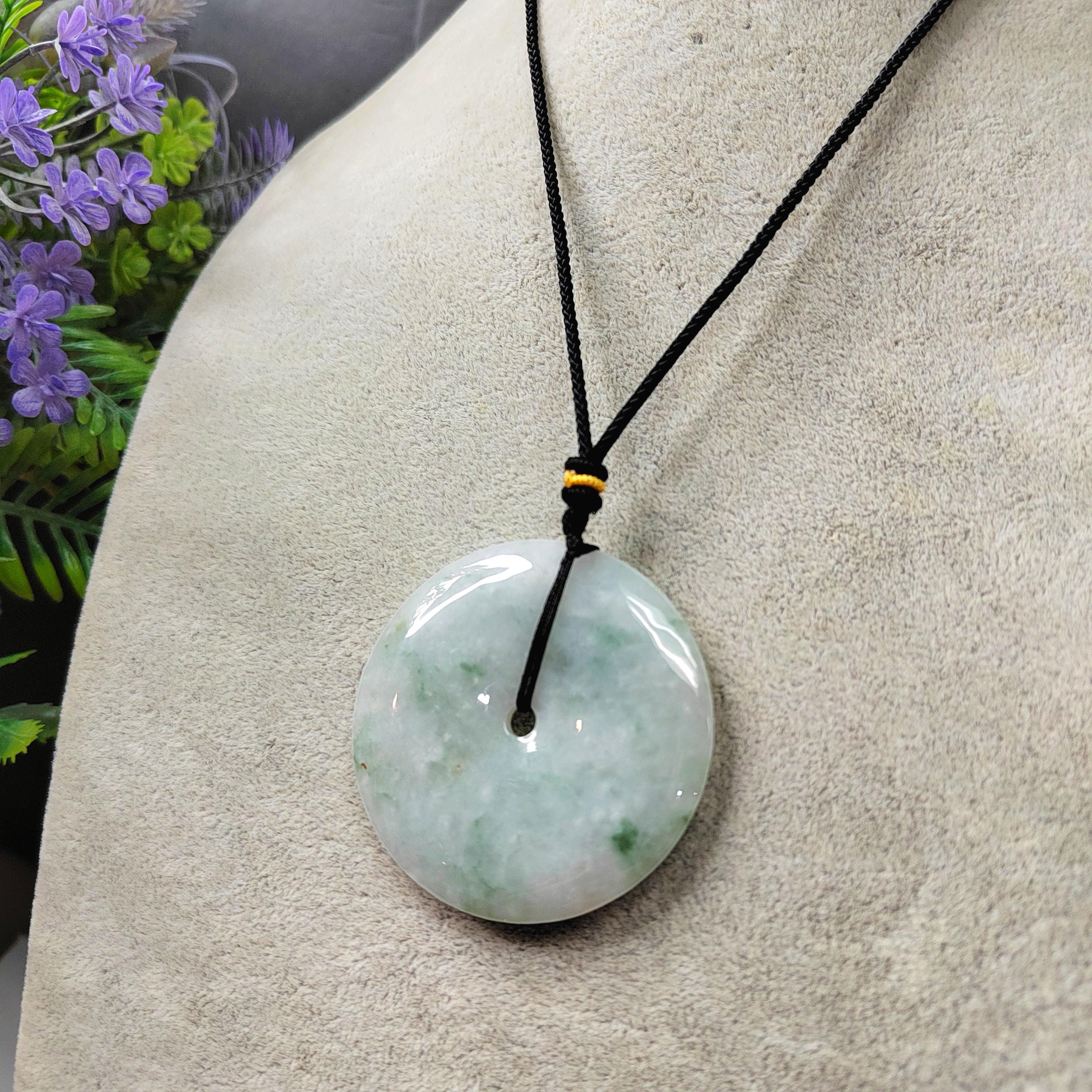 Certified A-Grade Natural Untreated Burmese Icy Flower Large Donut Pendant SL353